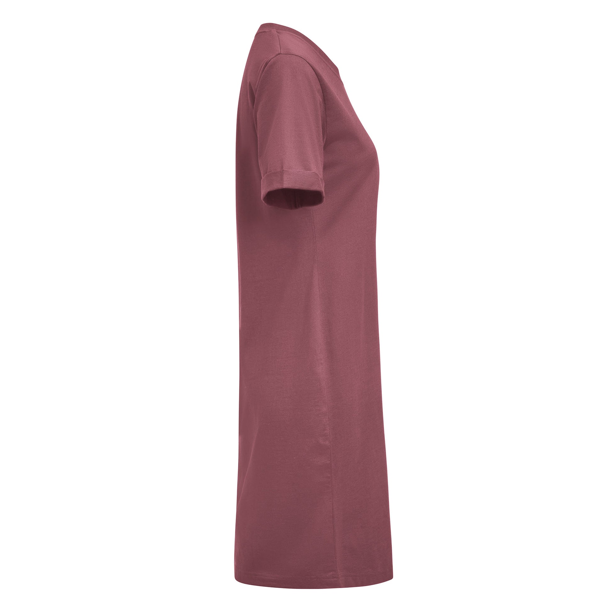 American T-shirt Dress Women Dusty Red