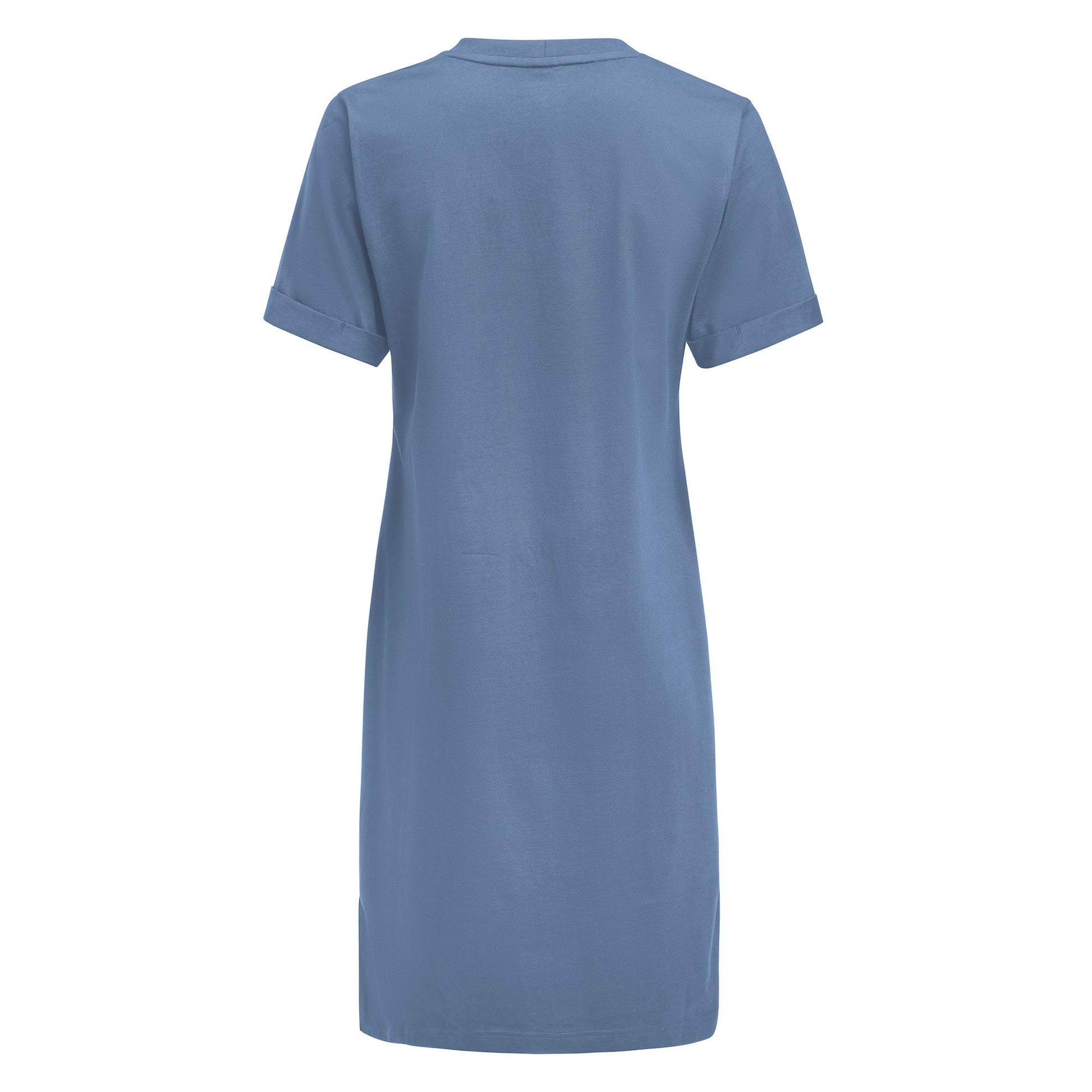 American T-shirt Dress Women Summer Blue