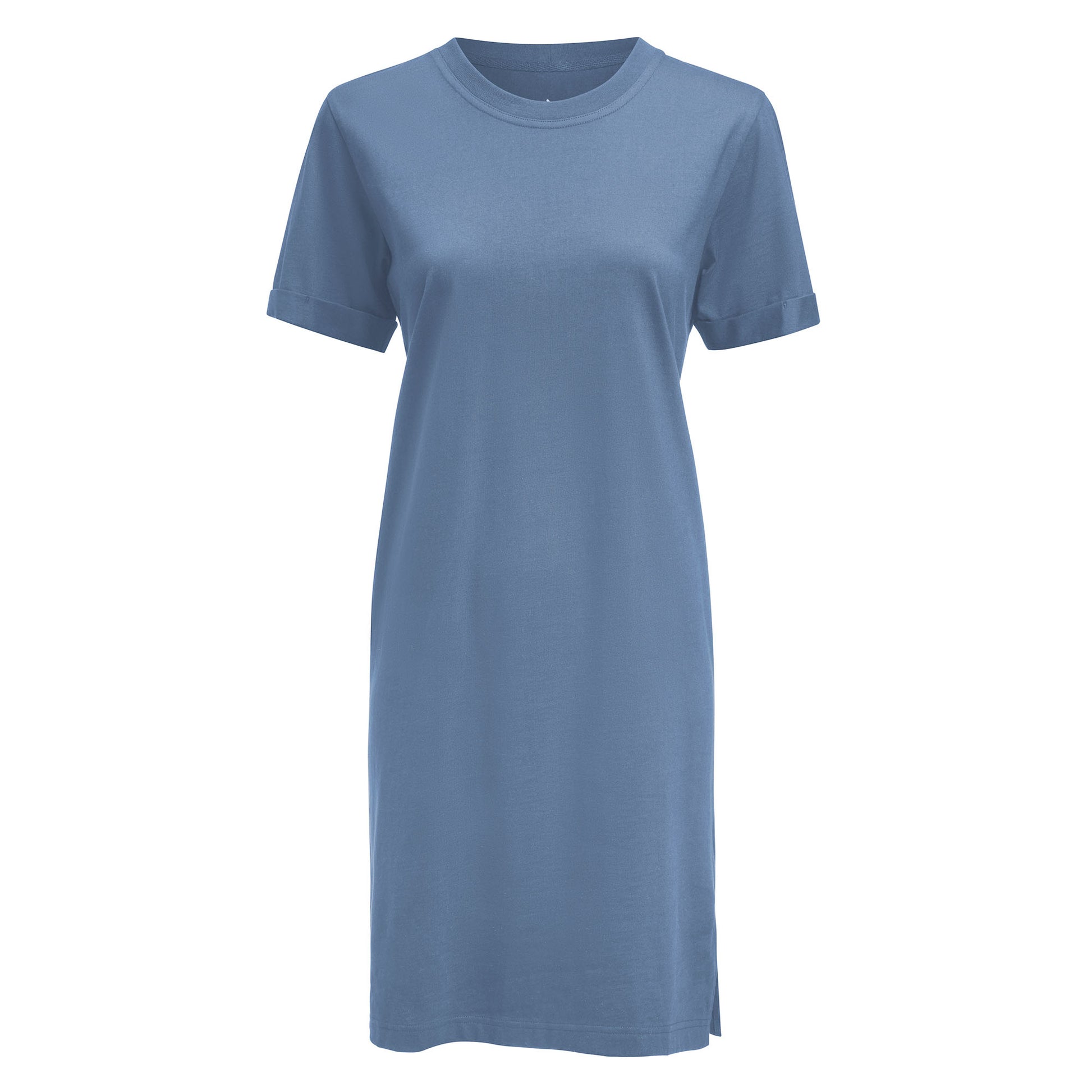 American T-shirt Dress Women Summer Blue