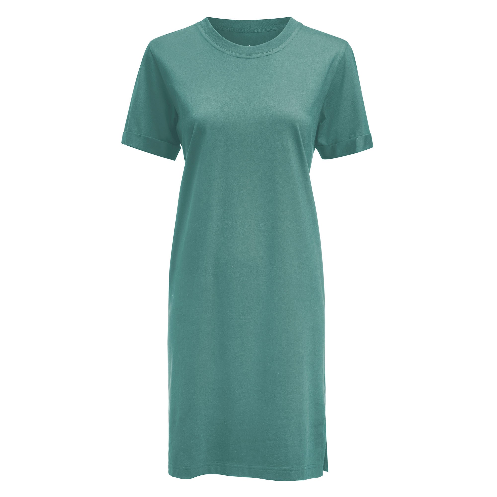 American T-shirt Dress Women Aloe Green