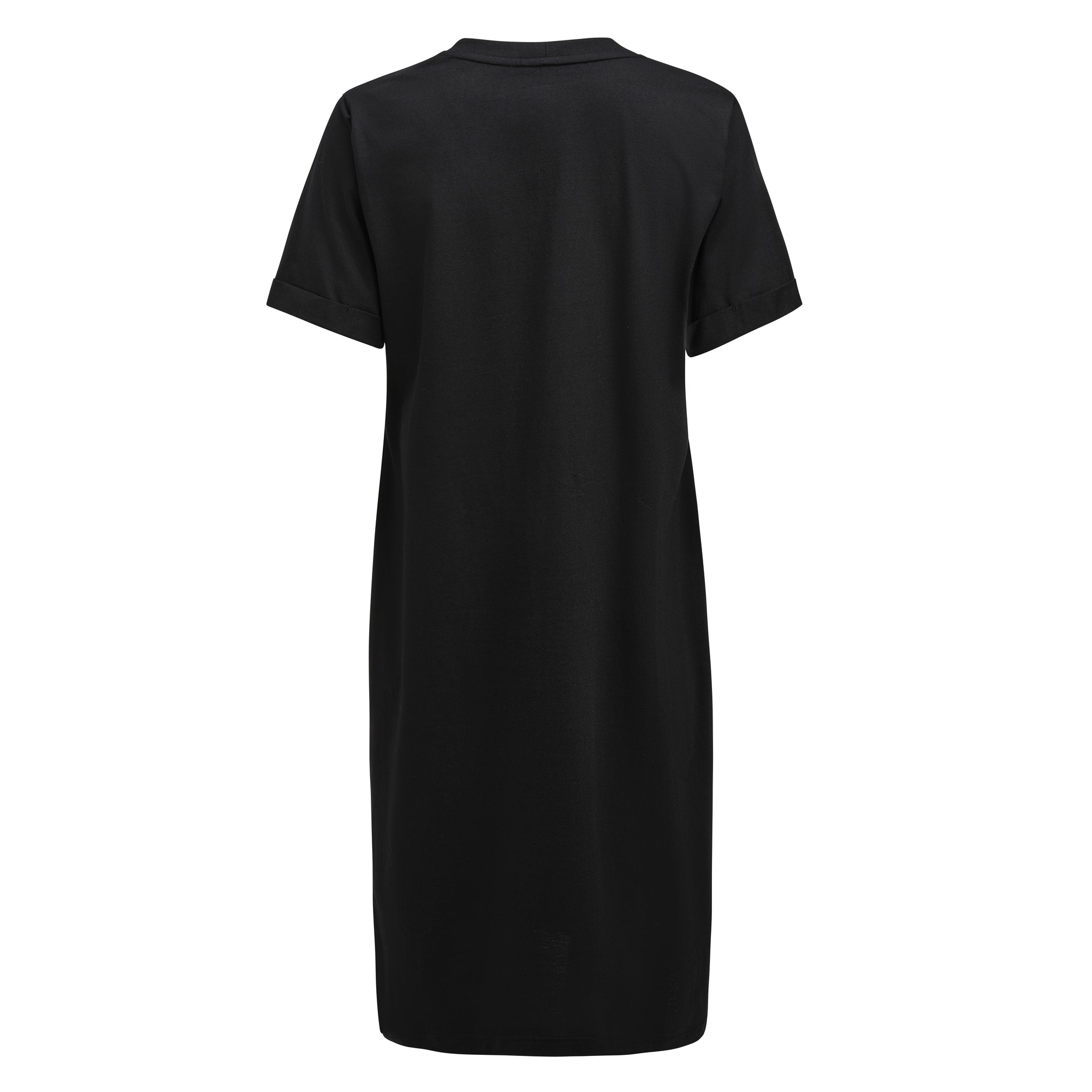American T-shirt Dress Women Black
