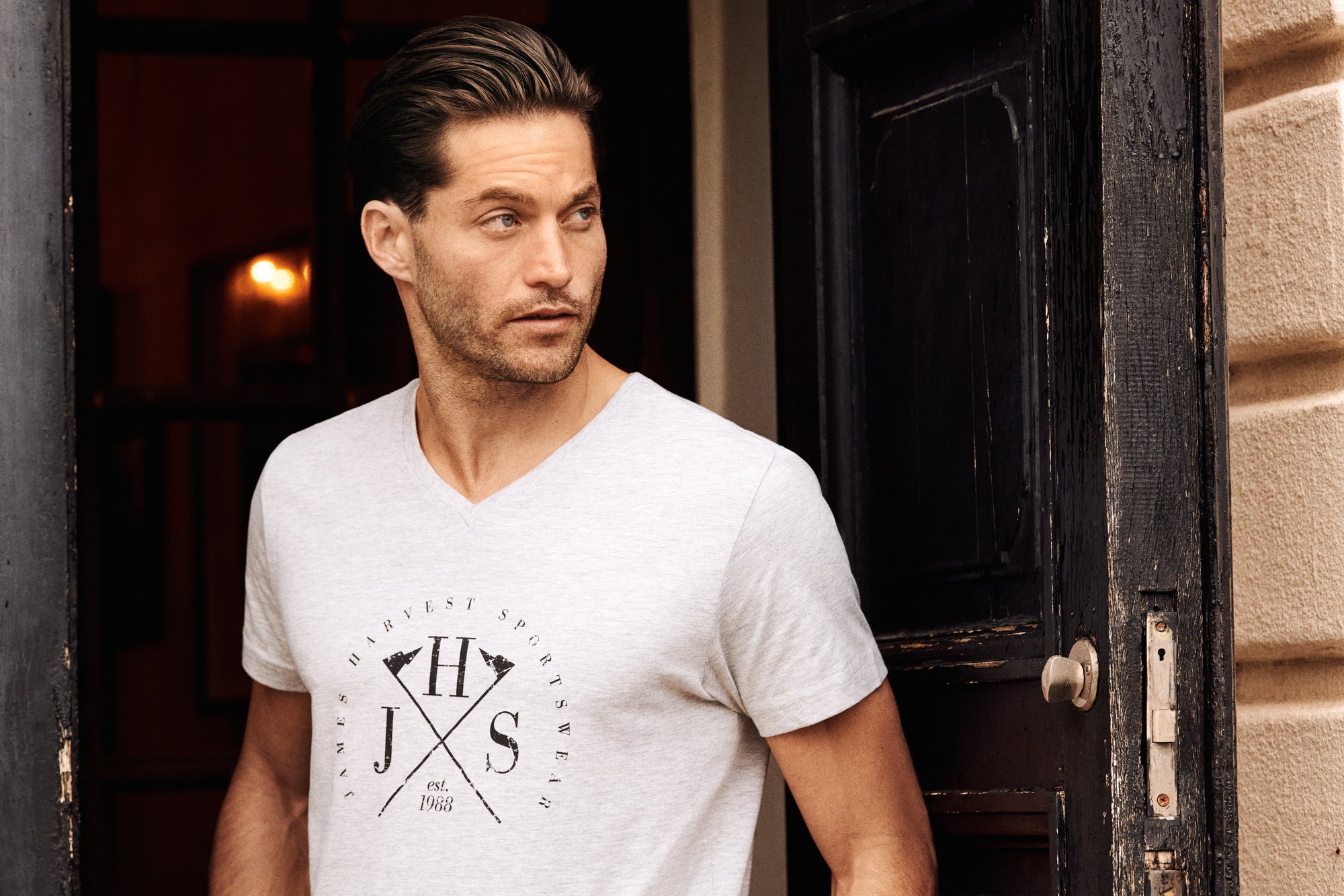 American V T-shirt Black