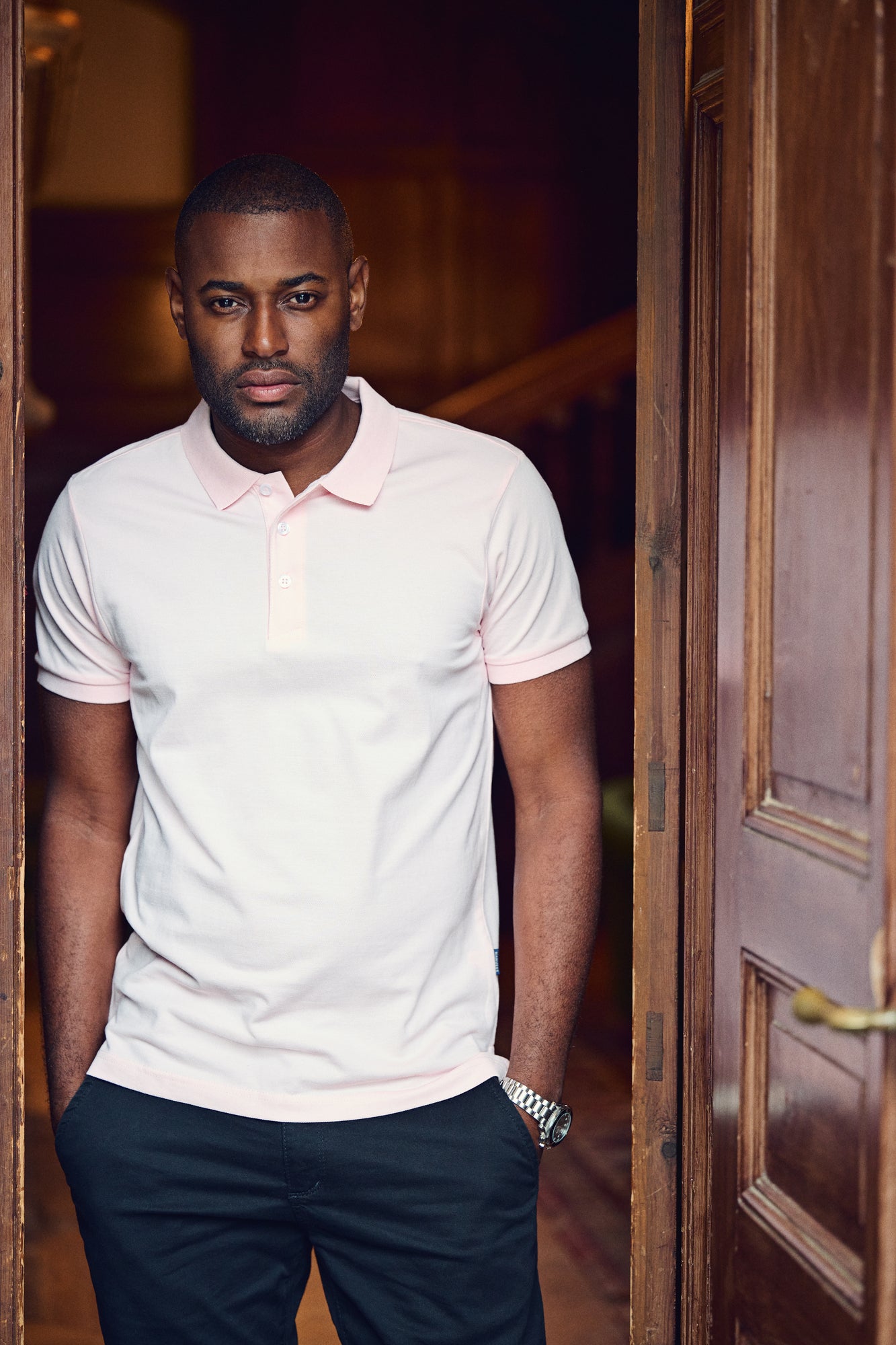 Sunset Stretch Polo Modern fit Black