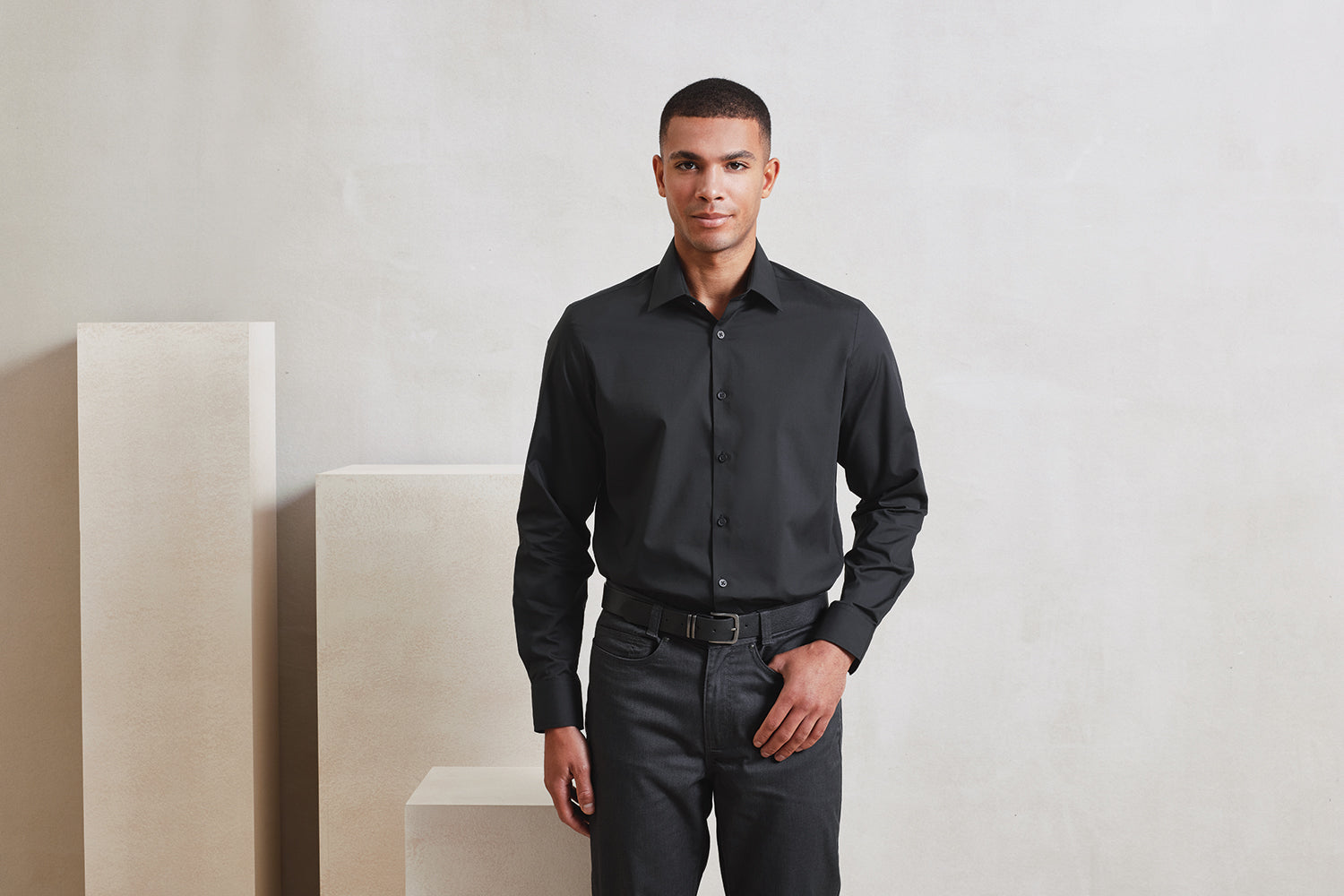 Mens L/S Poplin Shirt - P203
