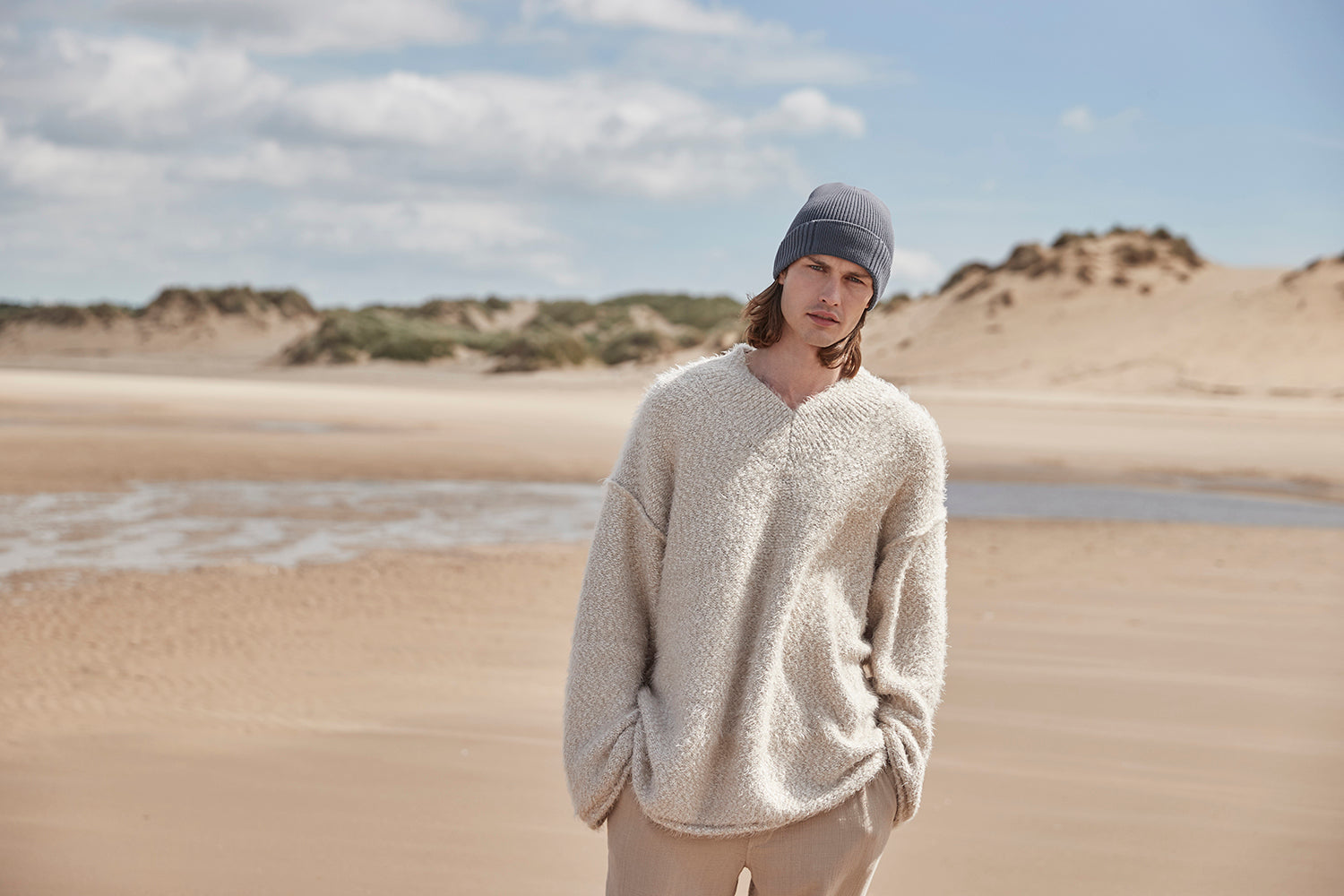 Organic Cotton engineered patch beanie - BBB438N