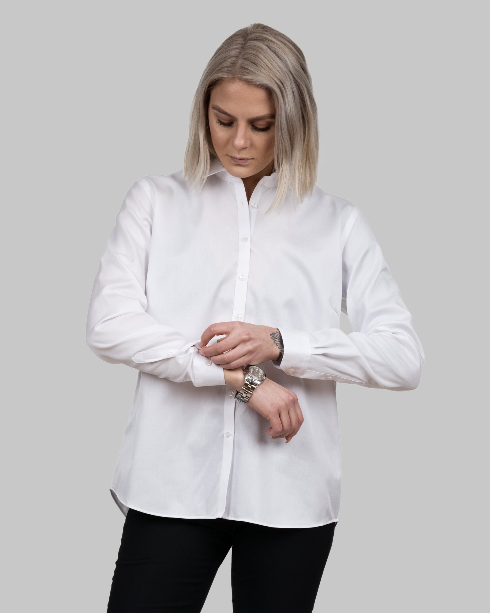 GB01 Twill Relaxed Woman White