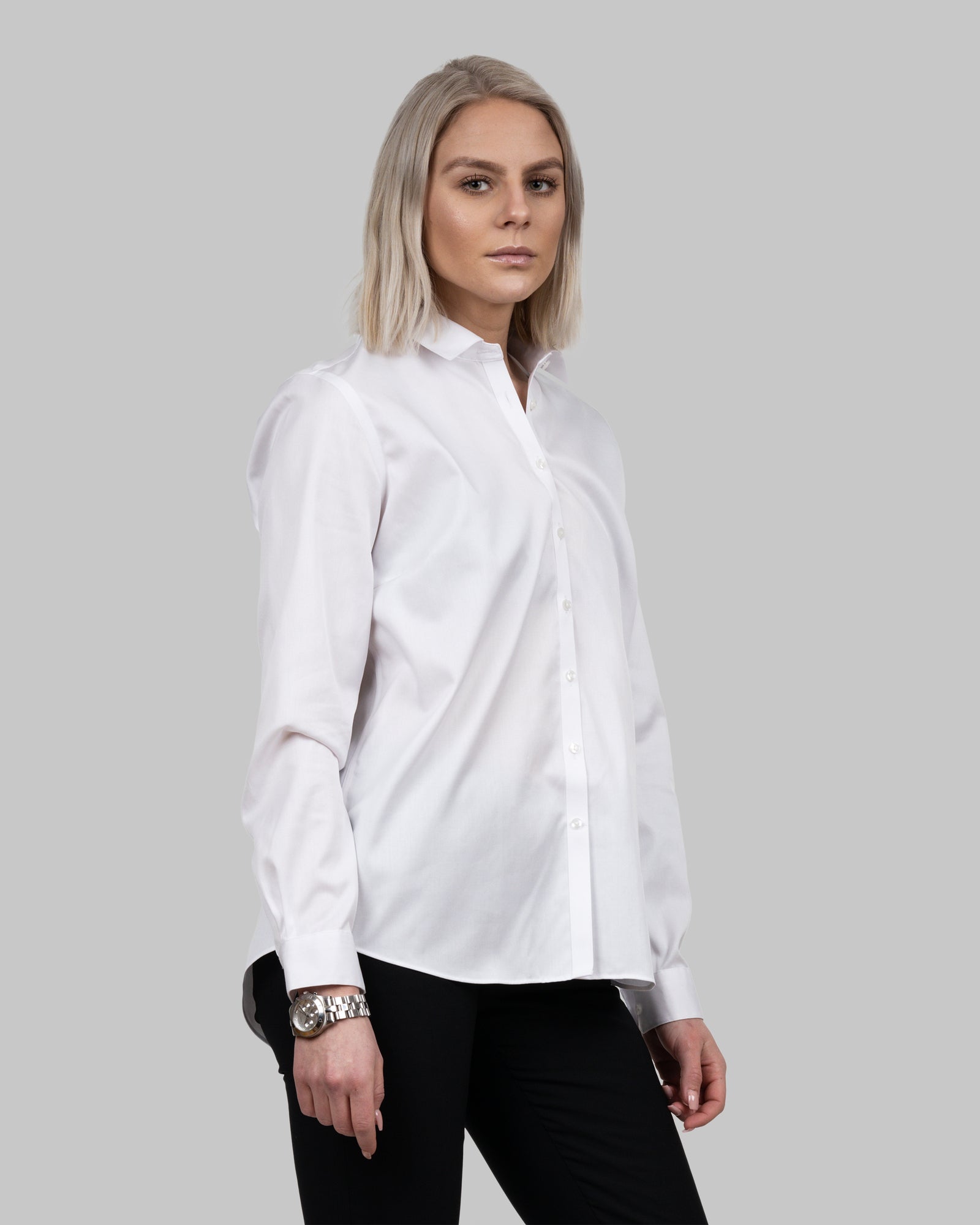 GB01 Twill Relaxed Woman White