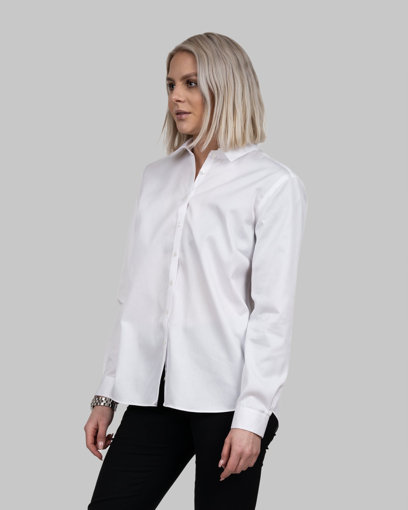 GB01 Twill Relaxed Woman White