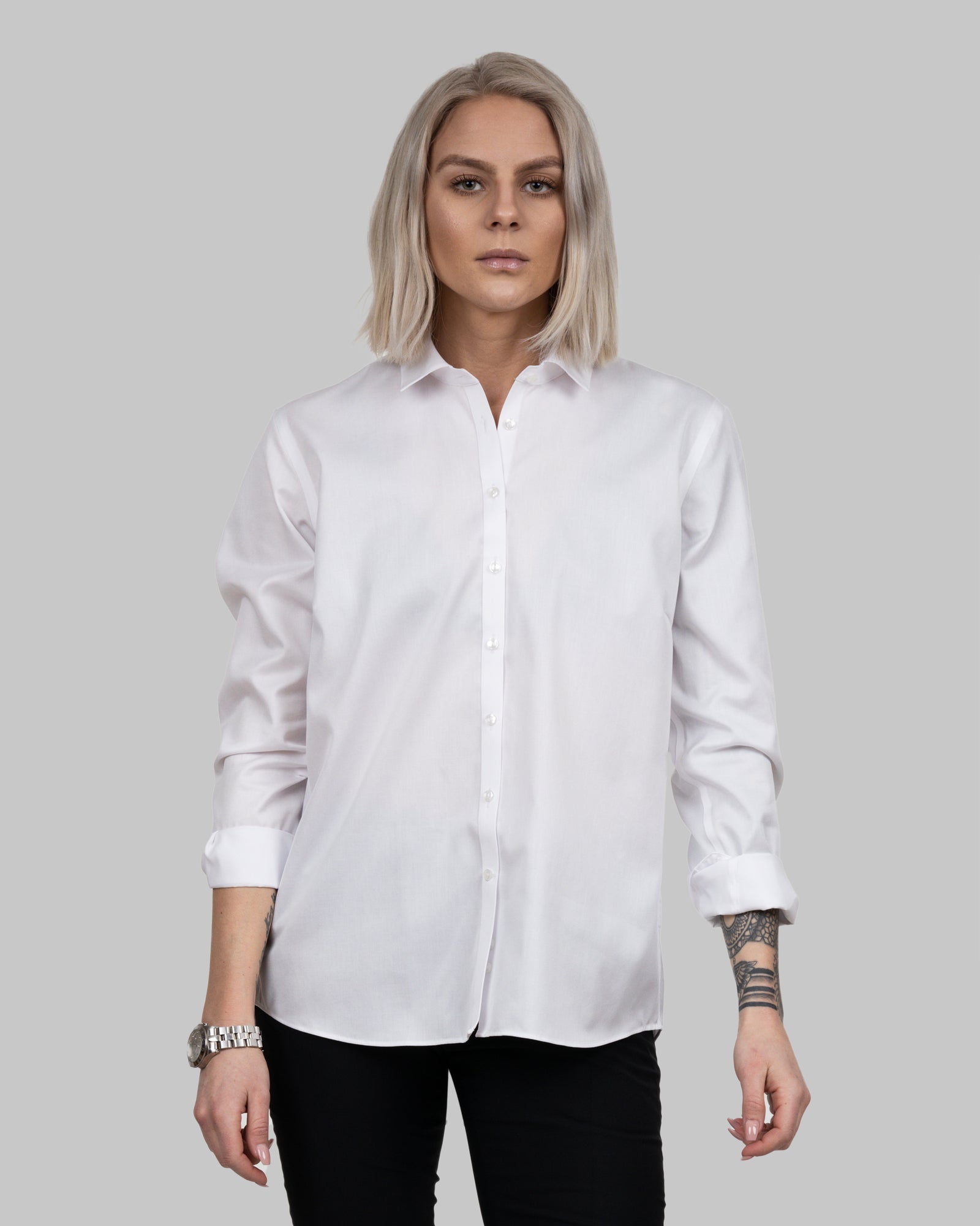 GB01 Twill Relaxed Woman White