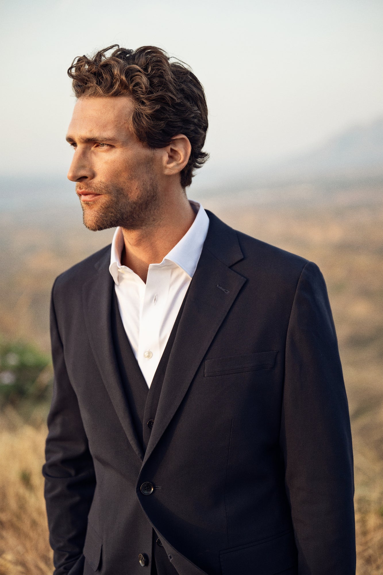 GB02 Twill Stretch Slim Fit Black