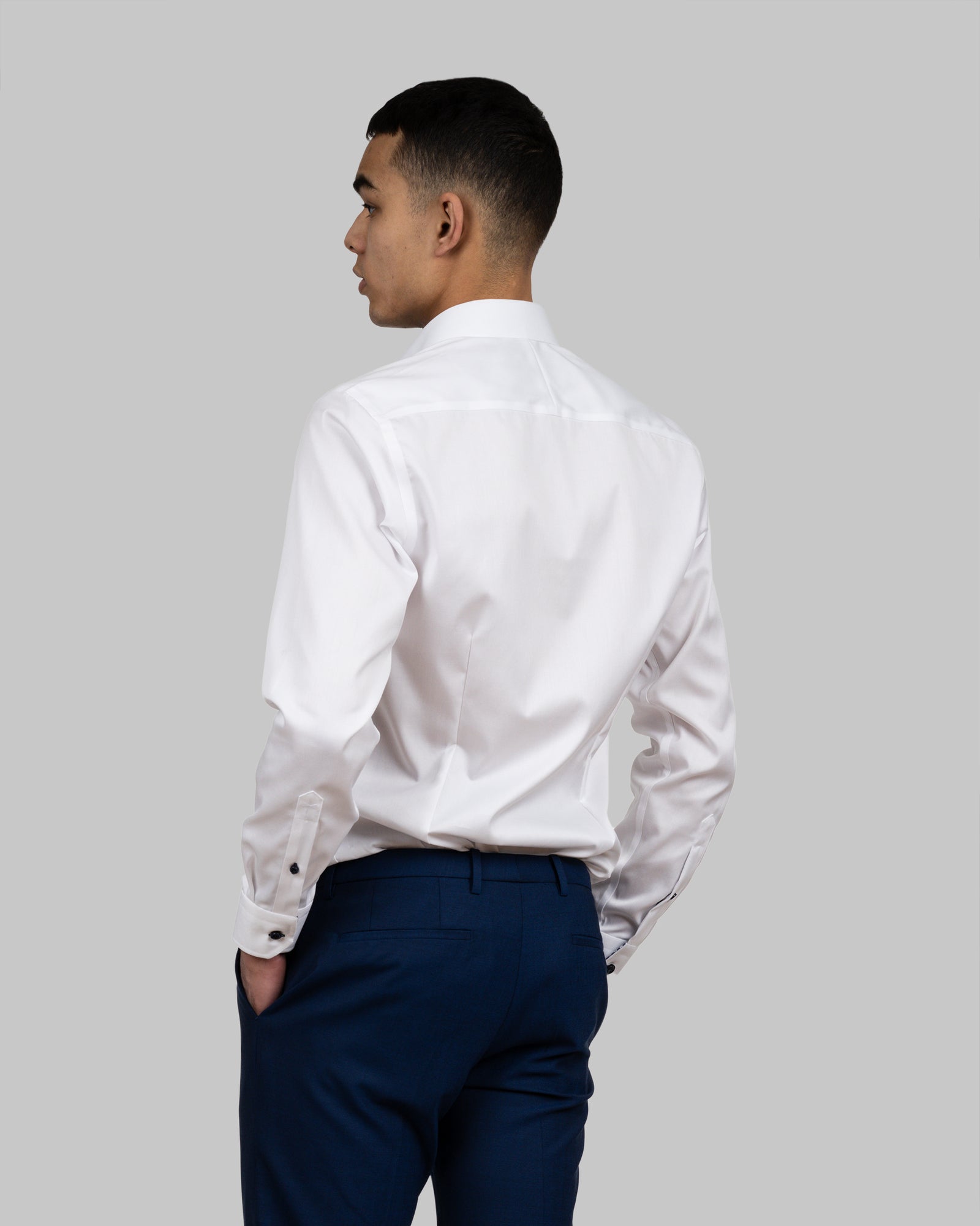 RB20 Twill Slim White/Navy