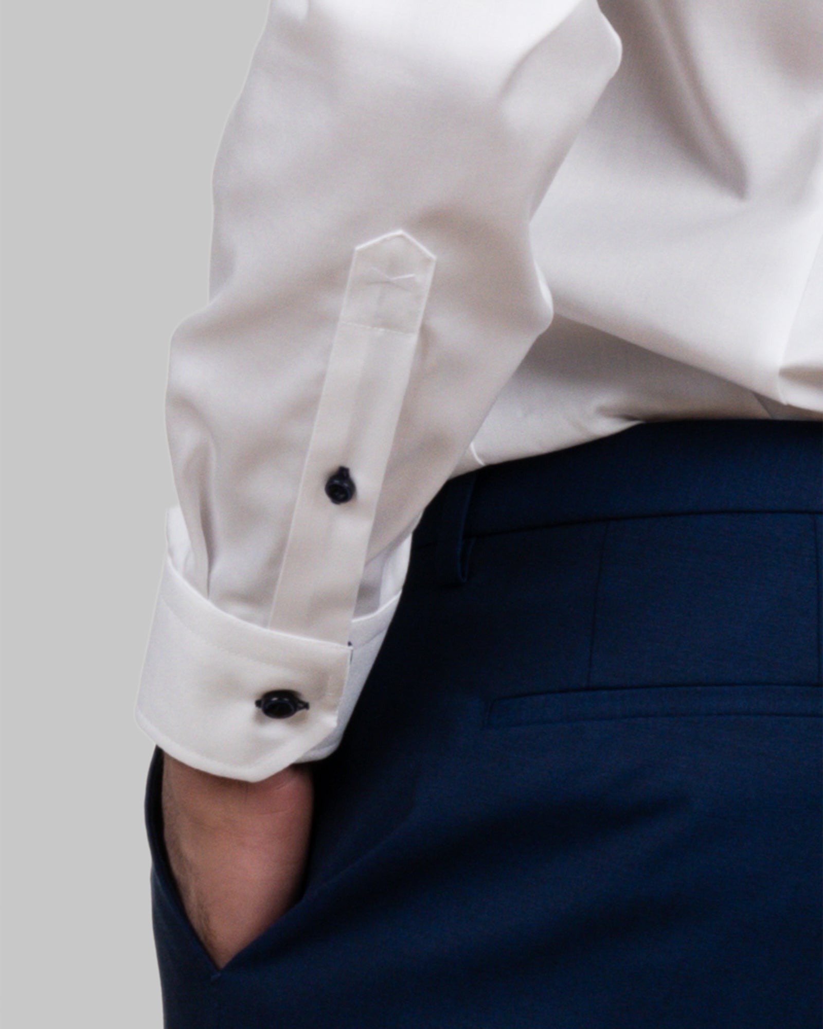 RB20 Twill Slim White/Navy