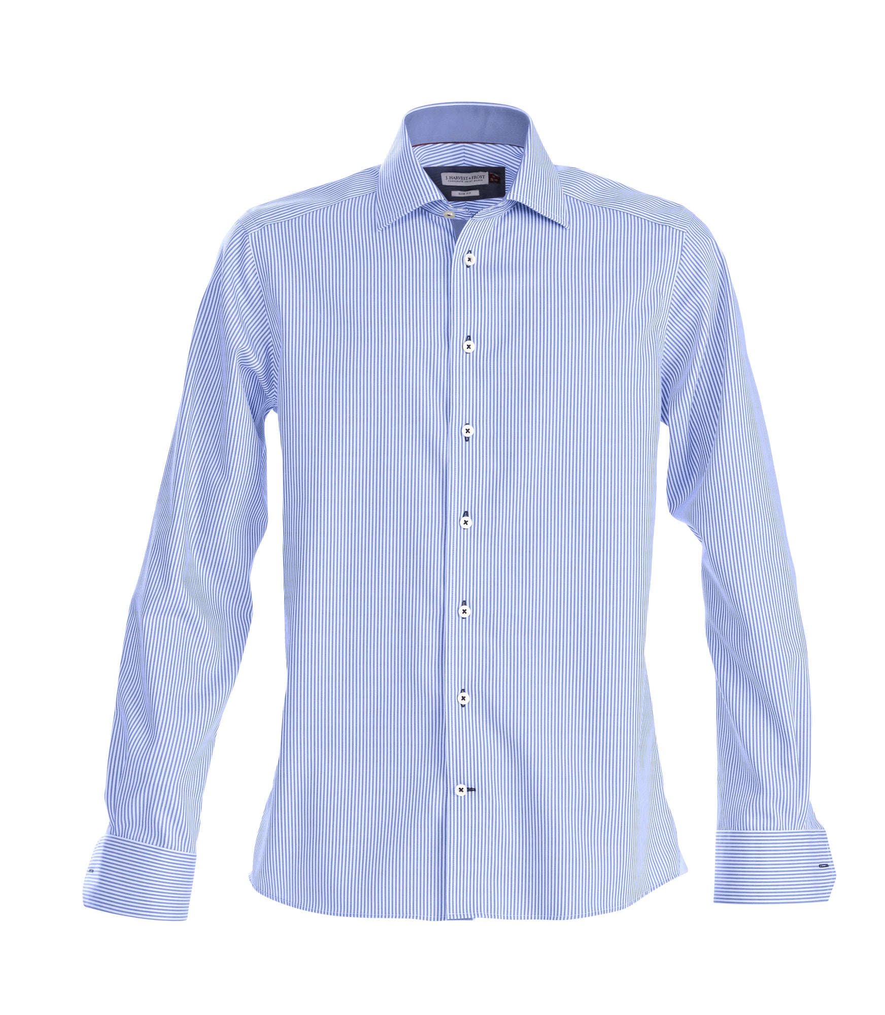 JH&F Red Bow 22 Regular Fit Sky Blue/White