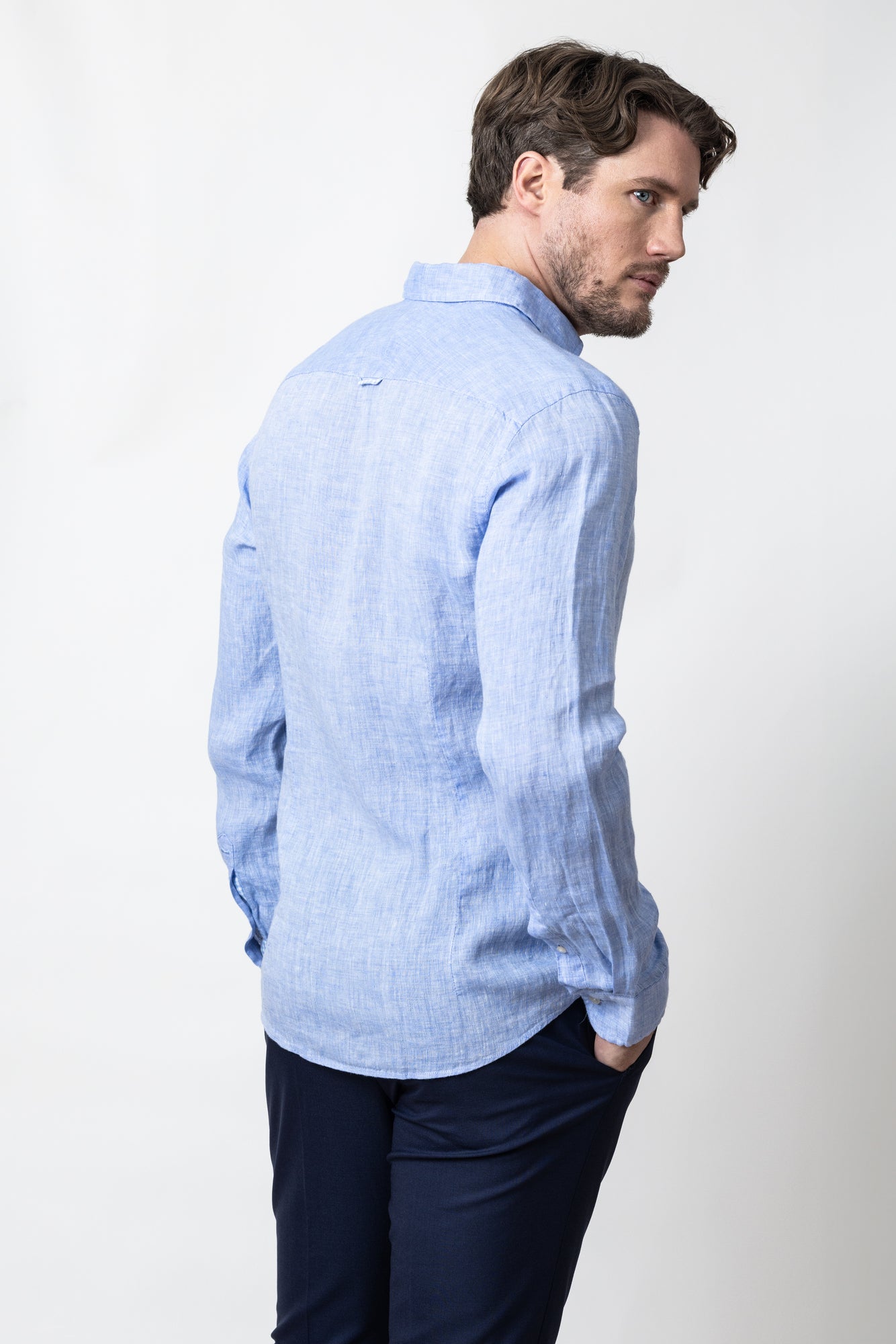 IB33 Linen Regular Skyblue