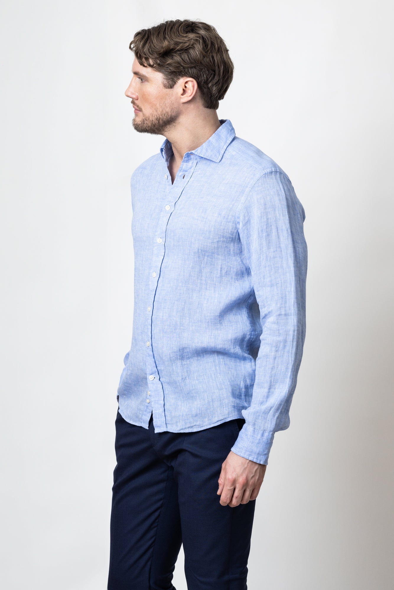 IB33 Linen Regular Skyblue