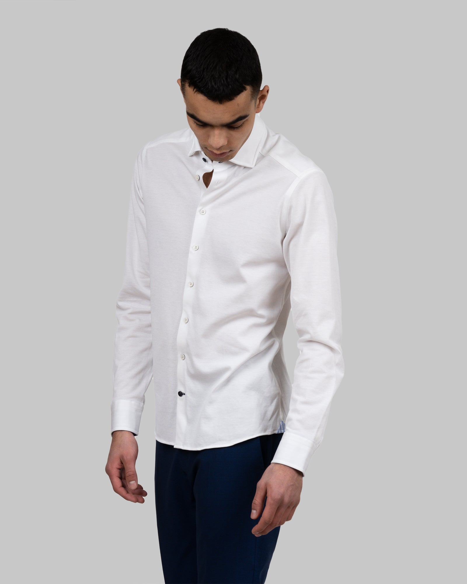 JH&F Indigo Bow 34 Slim Fit White