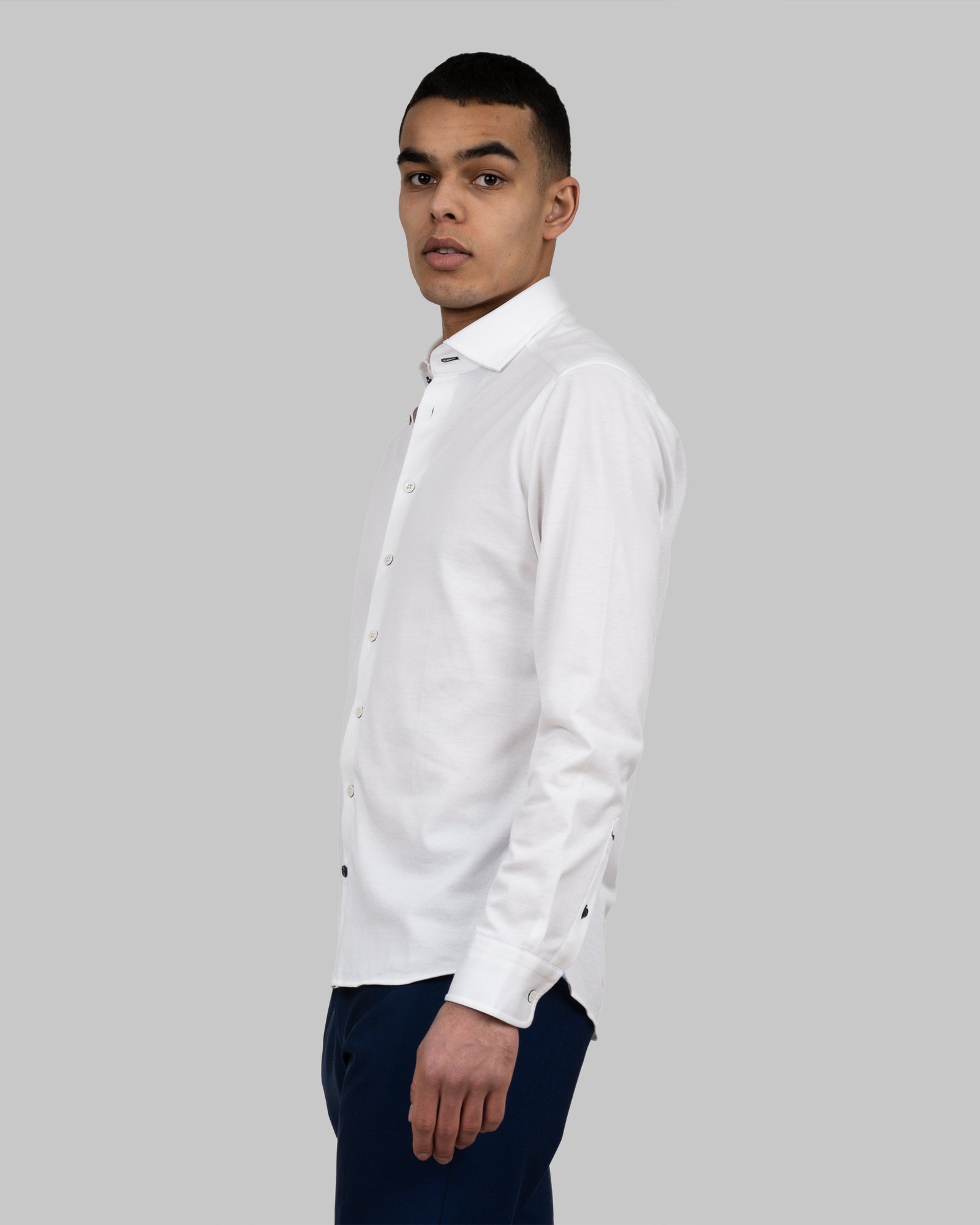 JH&F Indigo Bow 34 Slim Fit White