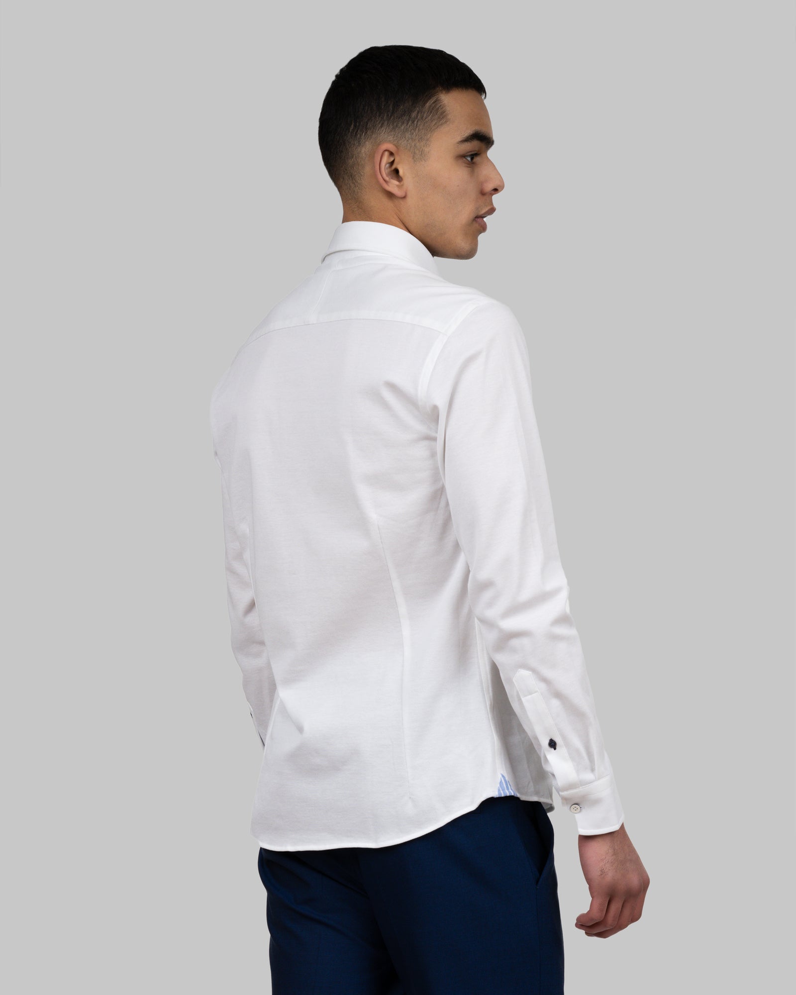 JH&F Indigo Bow 34 Slim Fit White