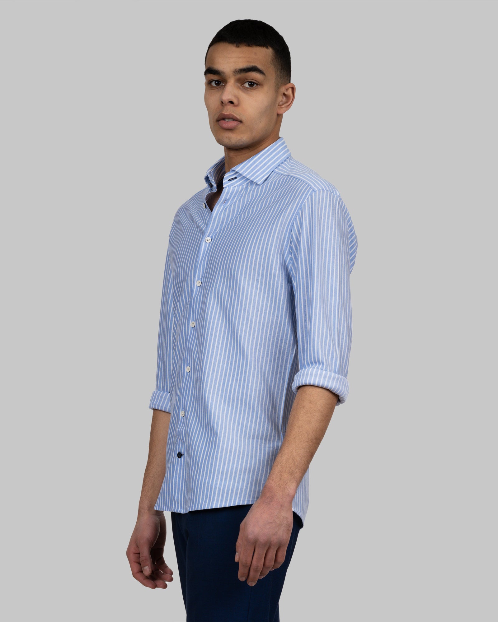 JH&F Indigo Bow 34 Slim Fit Blue