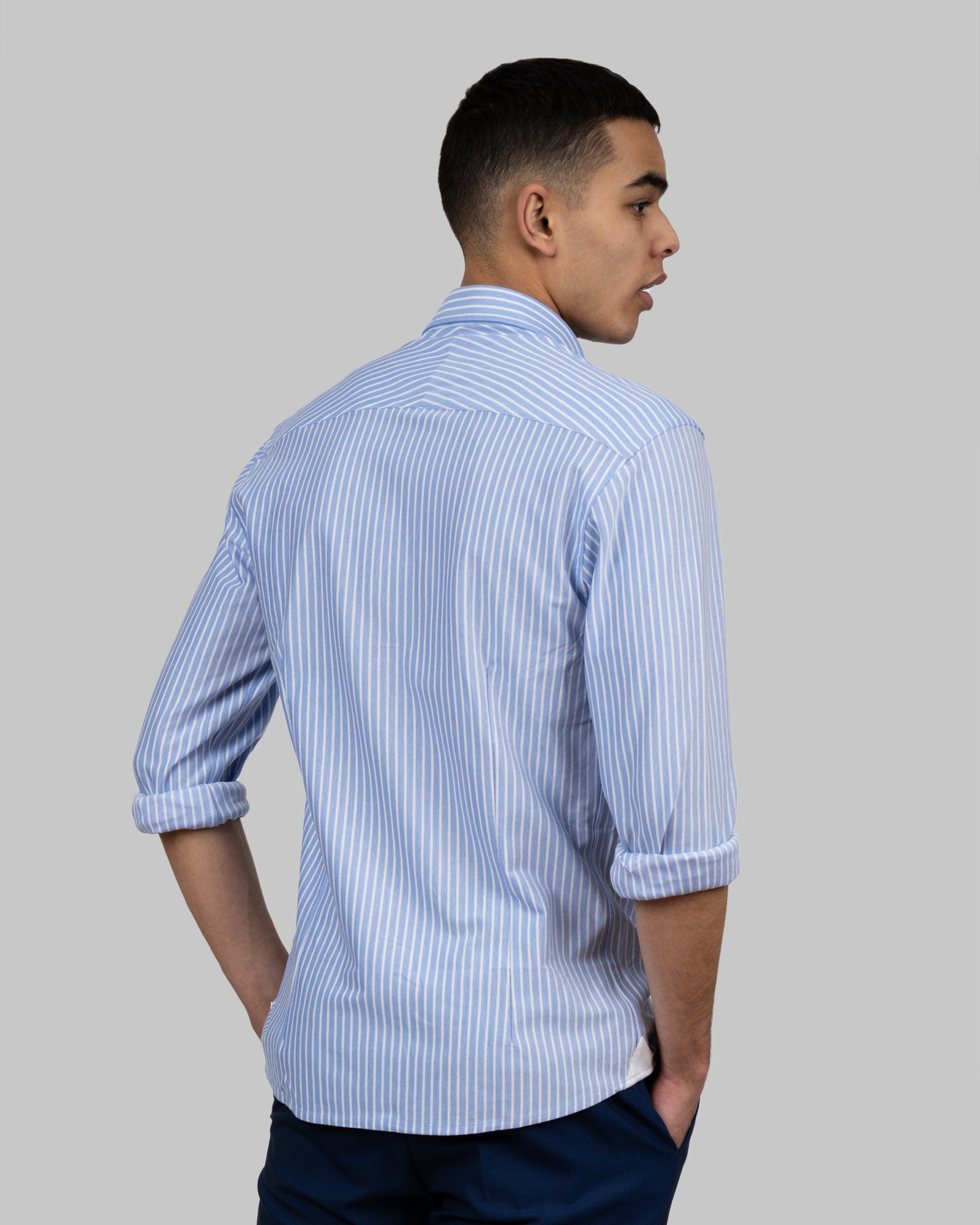 JH&F Indigo Bow 34 Slim Fit Blue