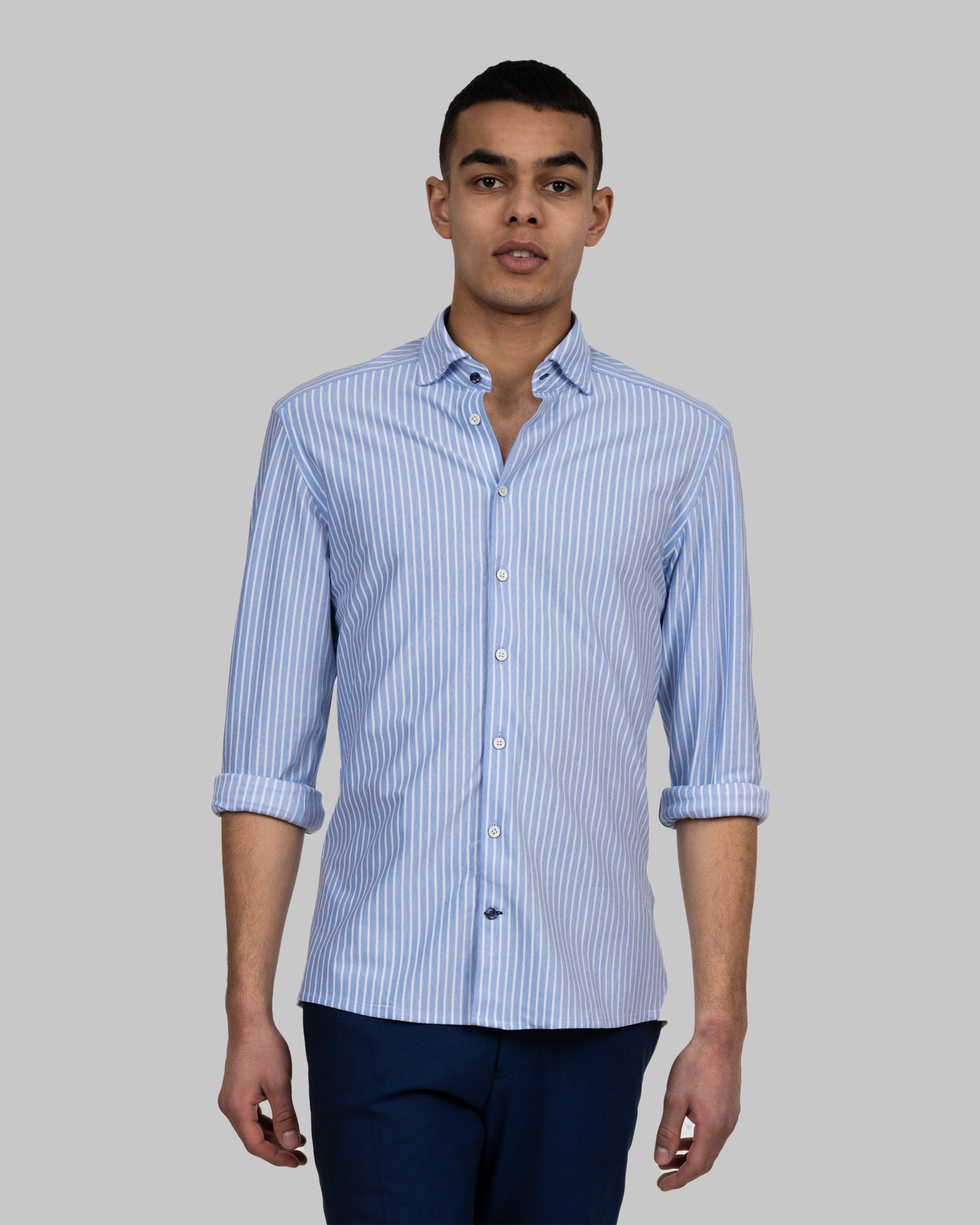 JH&F Indigo Bow 34 Slim Fit Blue