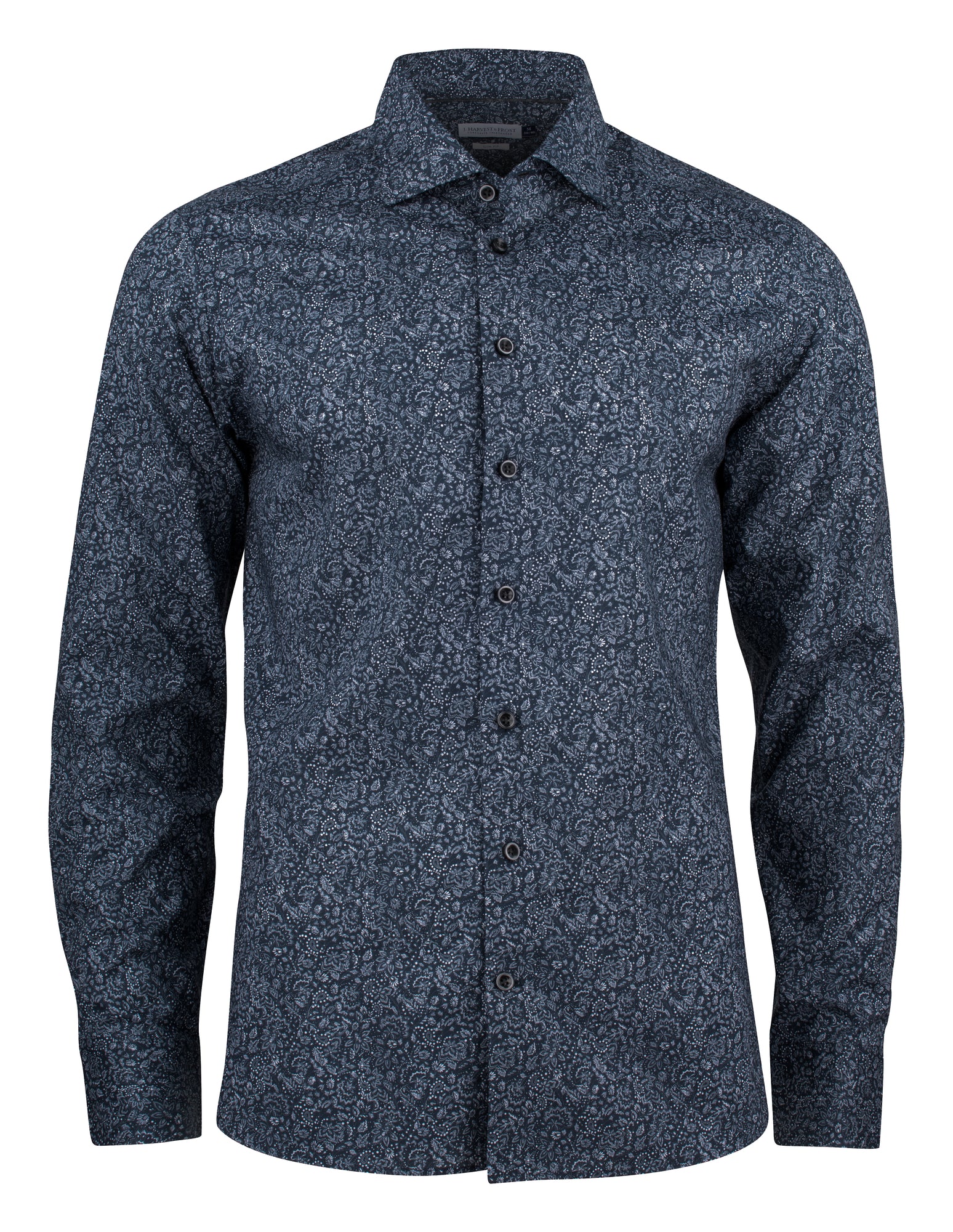 IB37 Poplin Slim Navy Floral