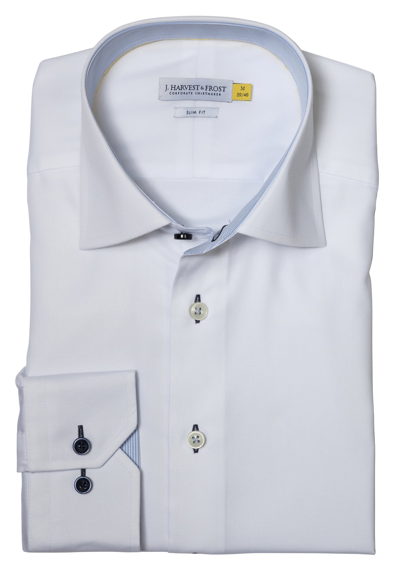YB51 Twill Slim White/Sky Blue