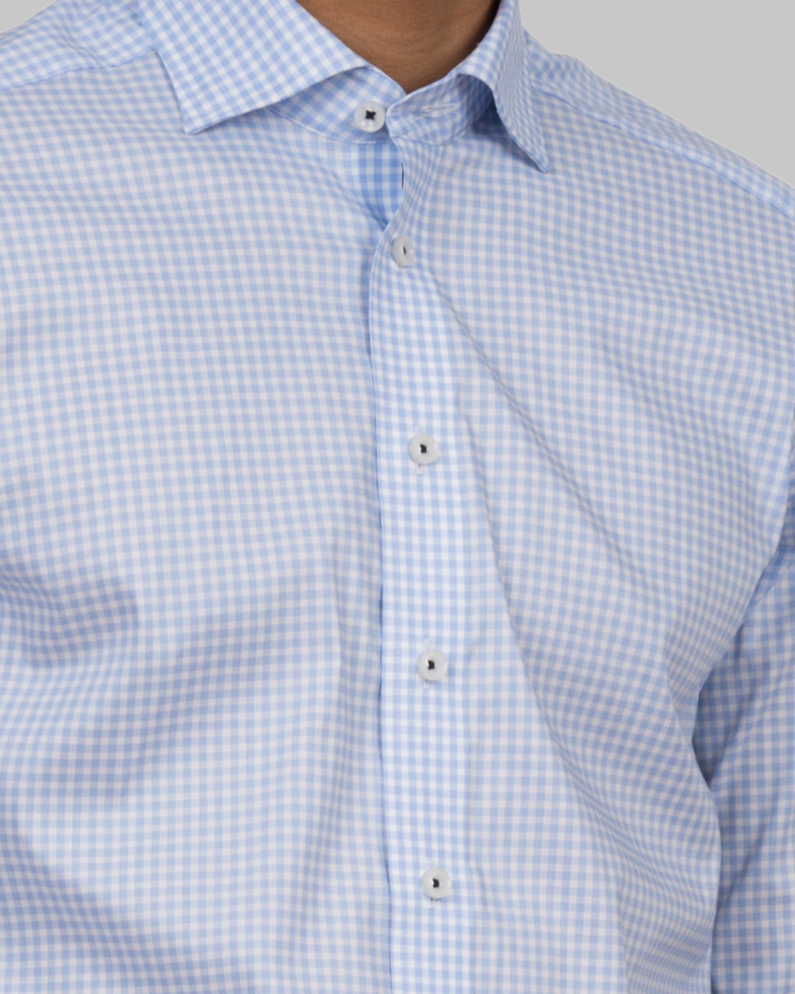 JH&F Yellow Bow 53 Slim Skyblue Check