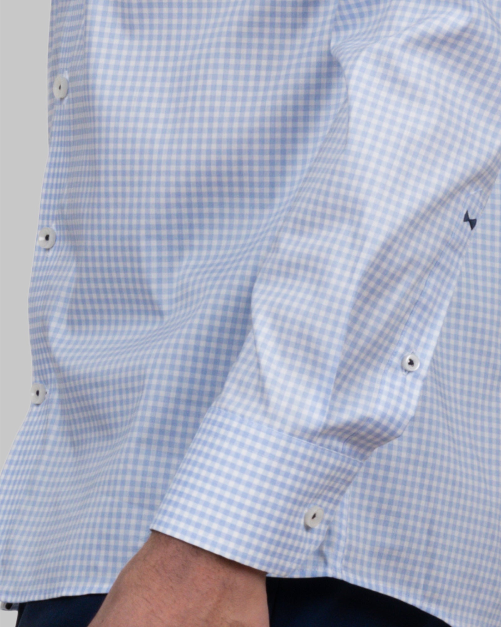 JH&F Yellow Bow 53 Slim Skyblue Check