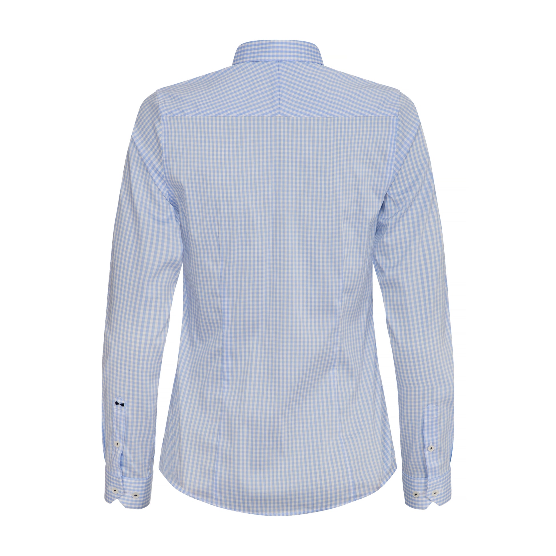 JH&F Yellow Bow 53 Woman Sky Blue Check