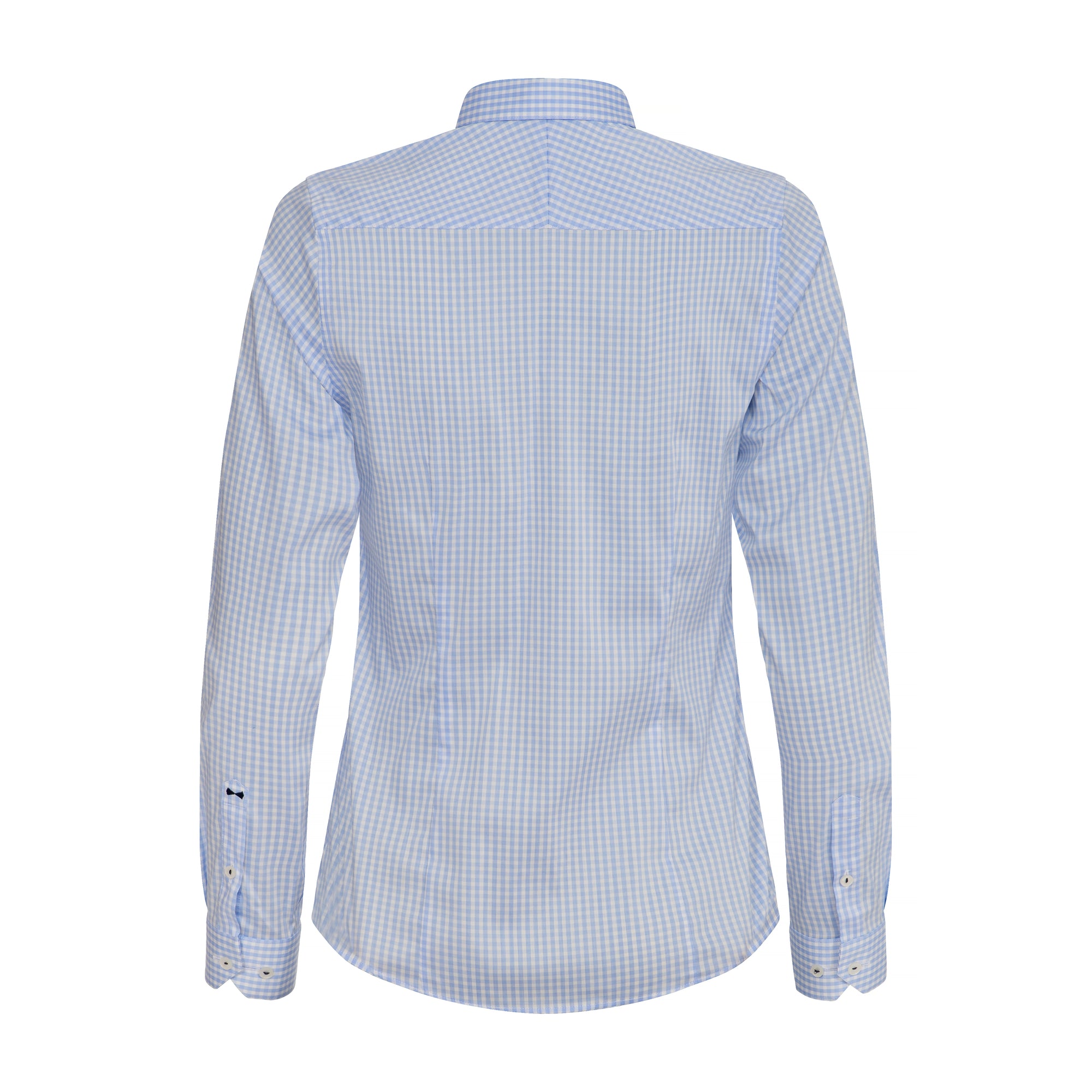 JH&F Yellow Bow 53 Woman Sky Blue Check