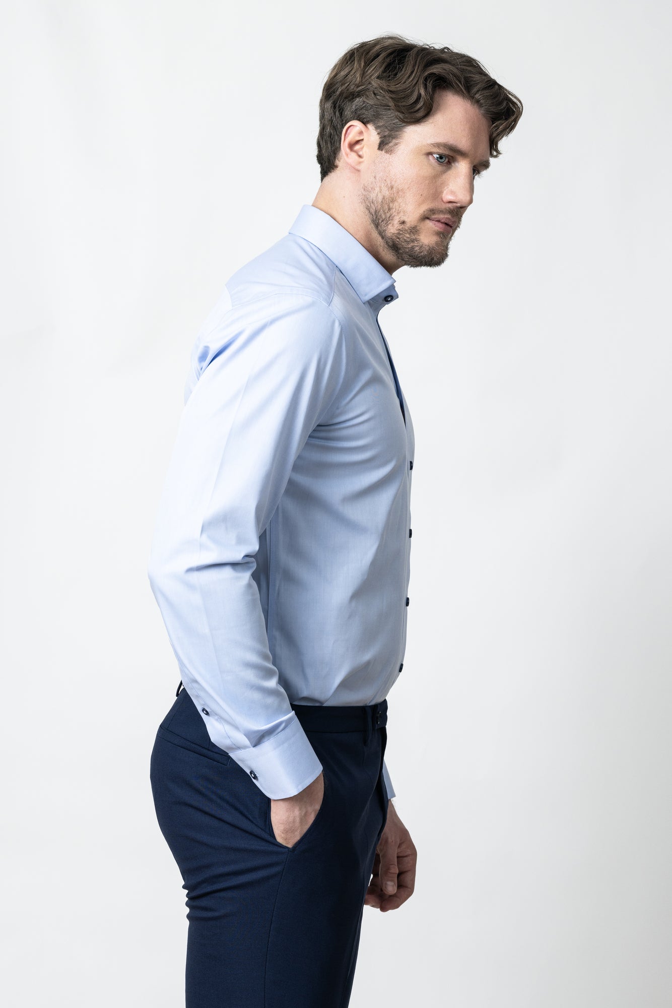 YB56 Twill Regular Sky Blue / Navy