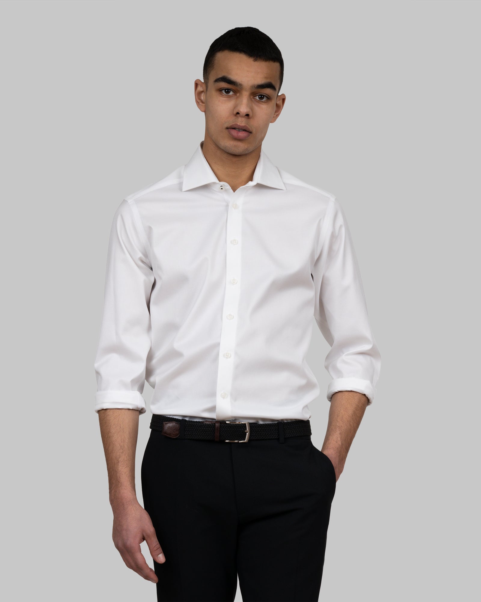 JH&F Black Bow 60 Slim Fit White