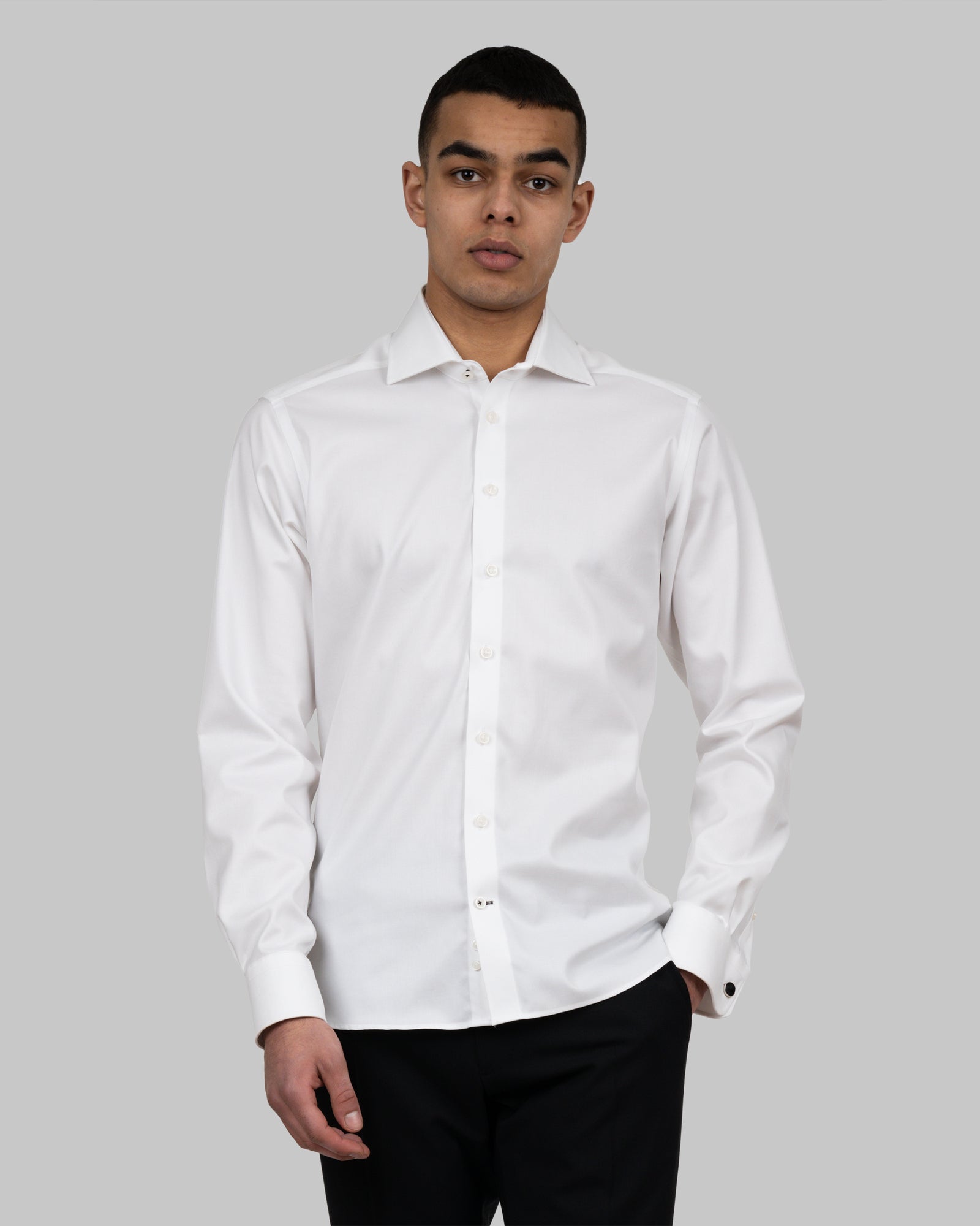 JH&F Black Bow 60 Slim Fit White