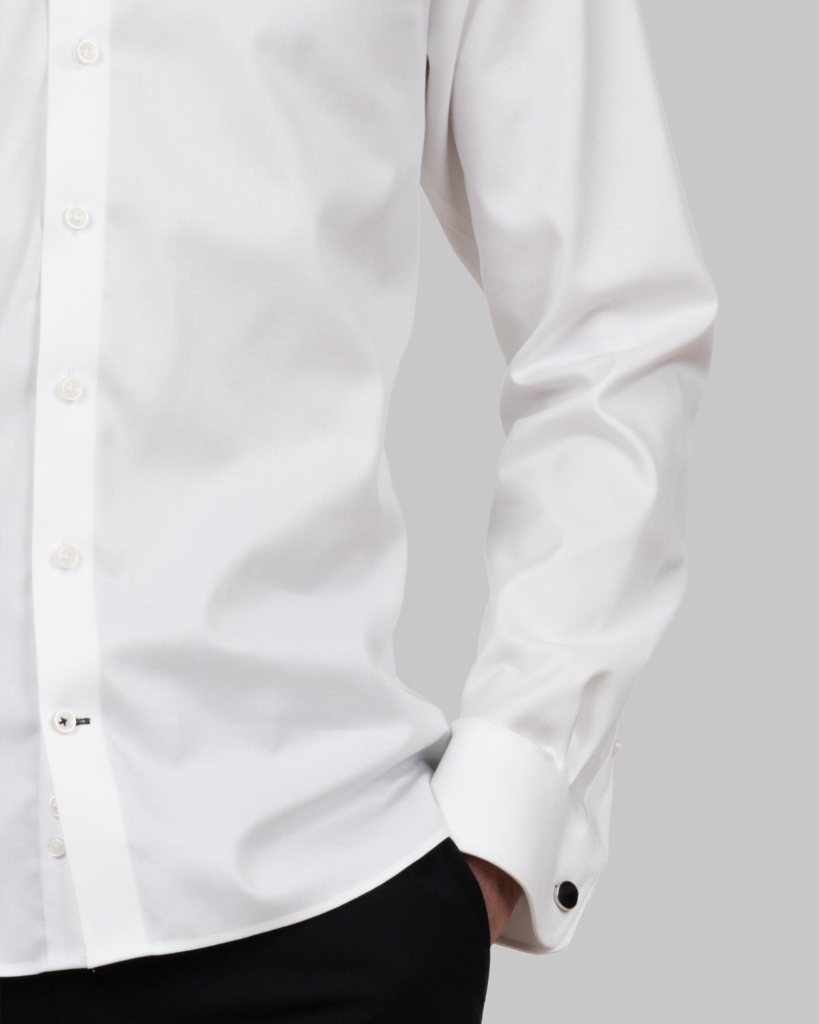 JH&F Black Bow 60 Slim Fit White