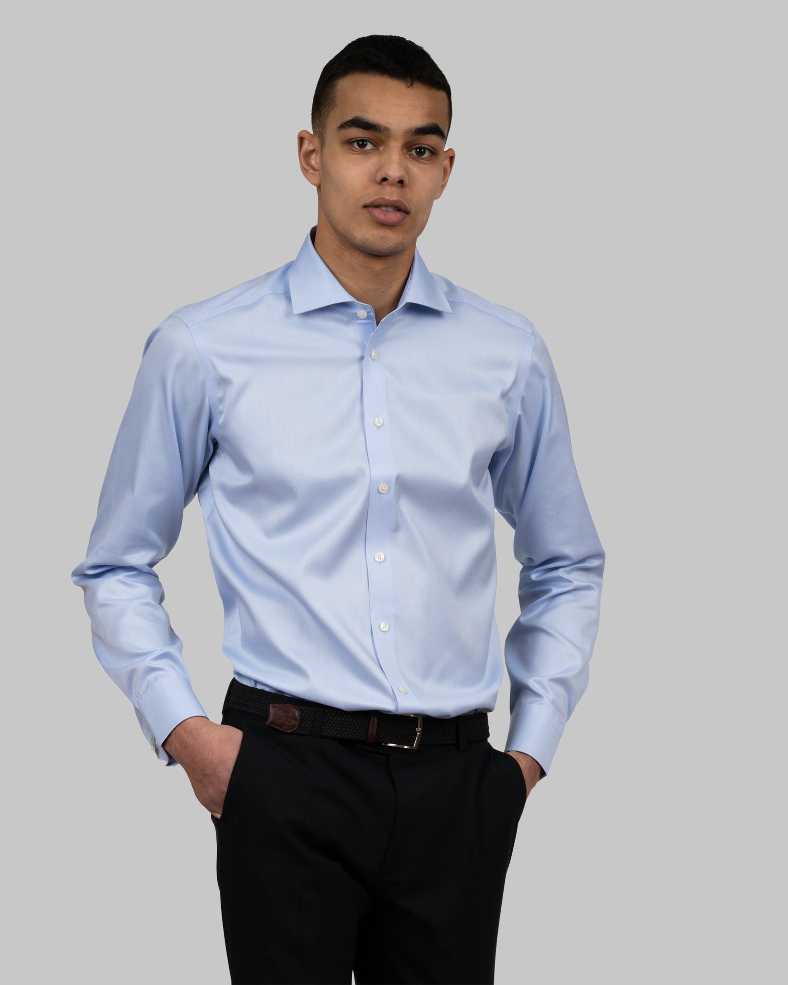 JH&F Black Bow 60 Slim Fit Skyblue