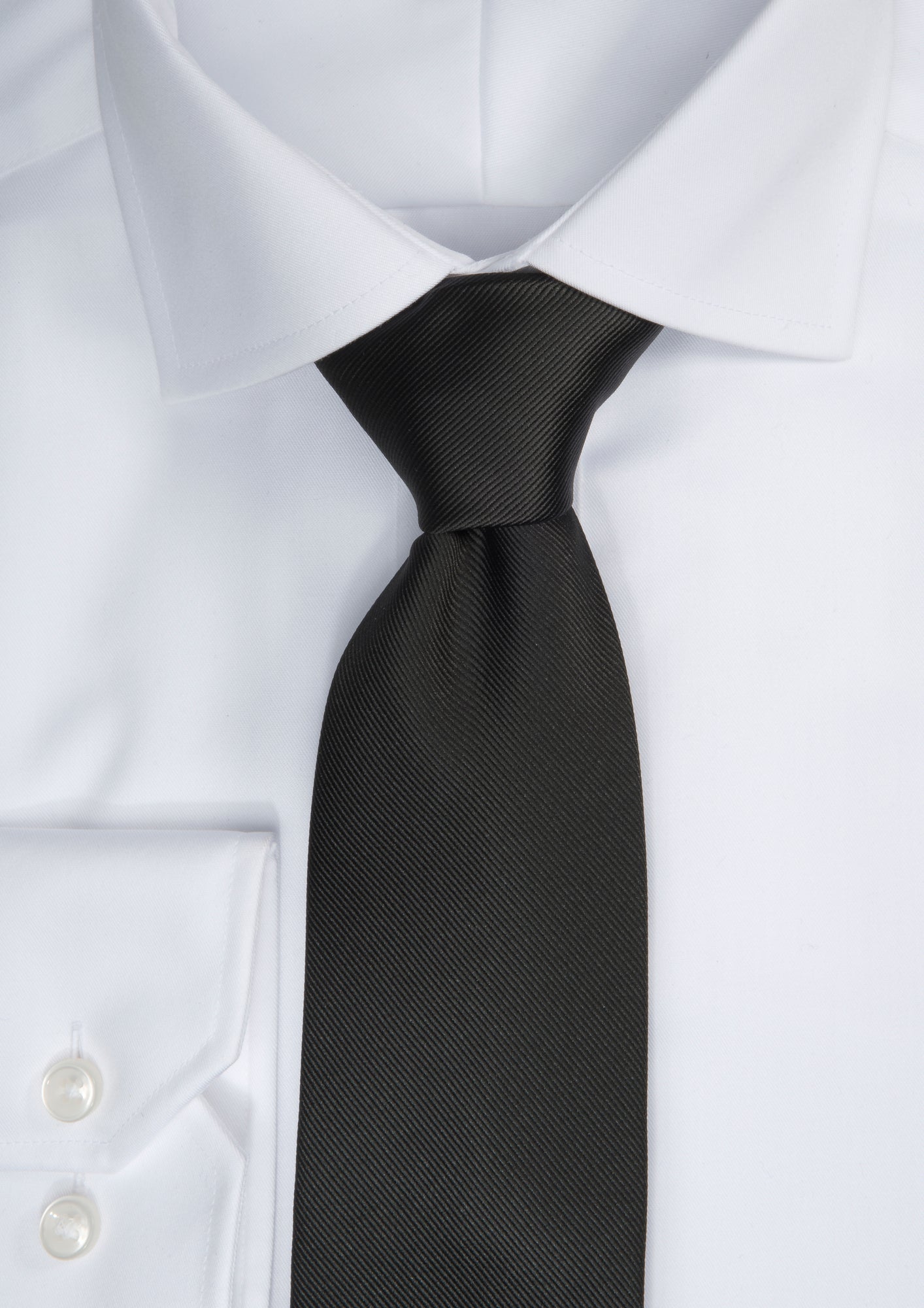 JH&F Tie Plain Black