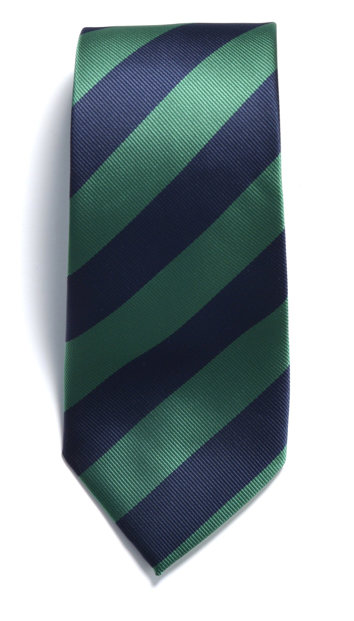JH&F Tie Regimental Stripe Navy/Green