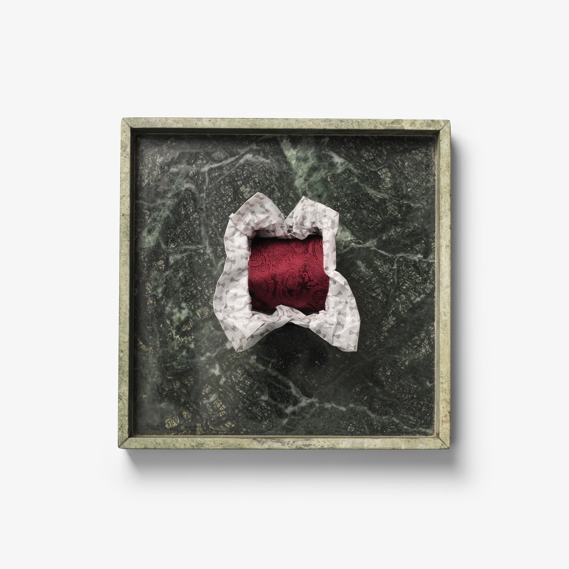 Giftbox Solid Paisley Tie Wine