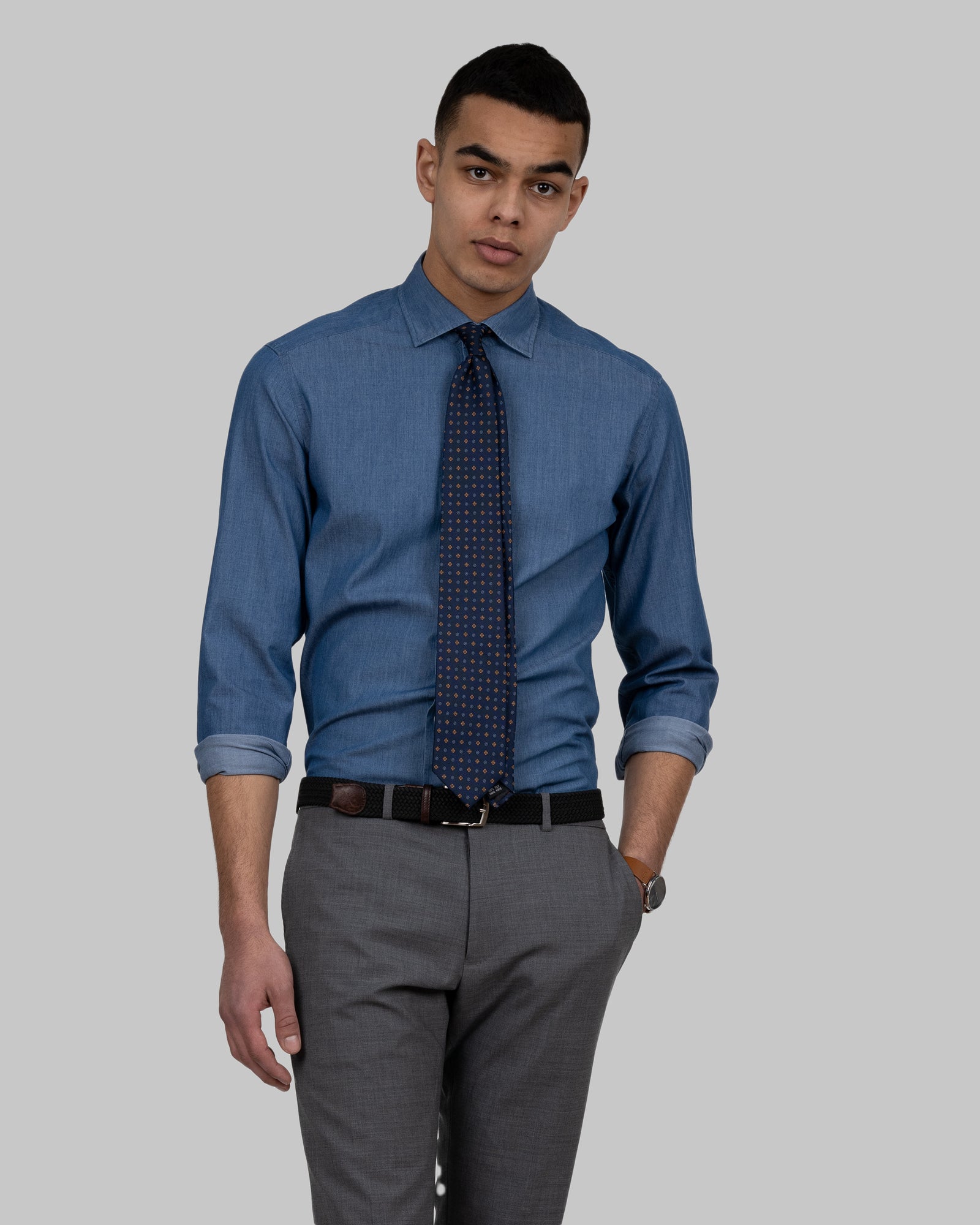 JH&F Indigo Bow 130 Slim Fit Indigo