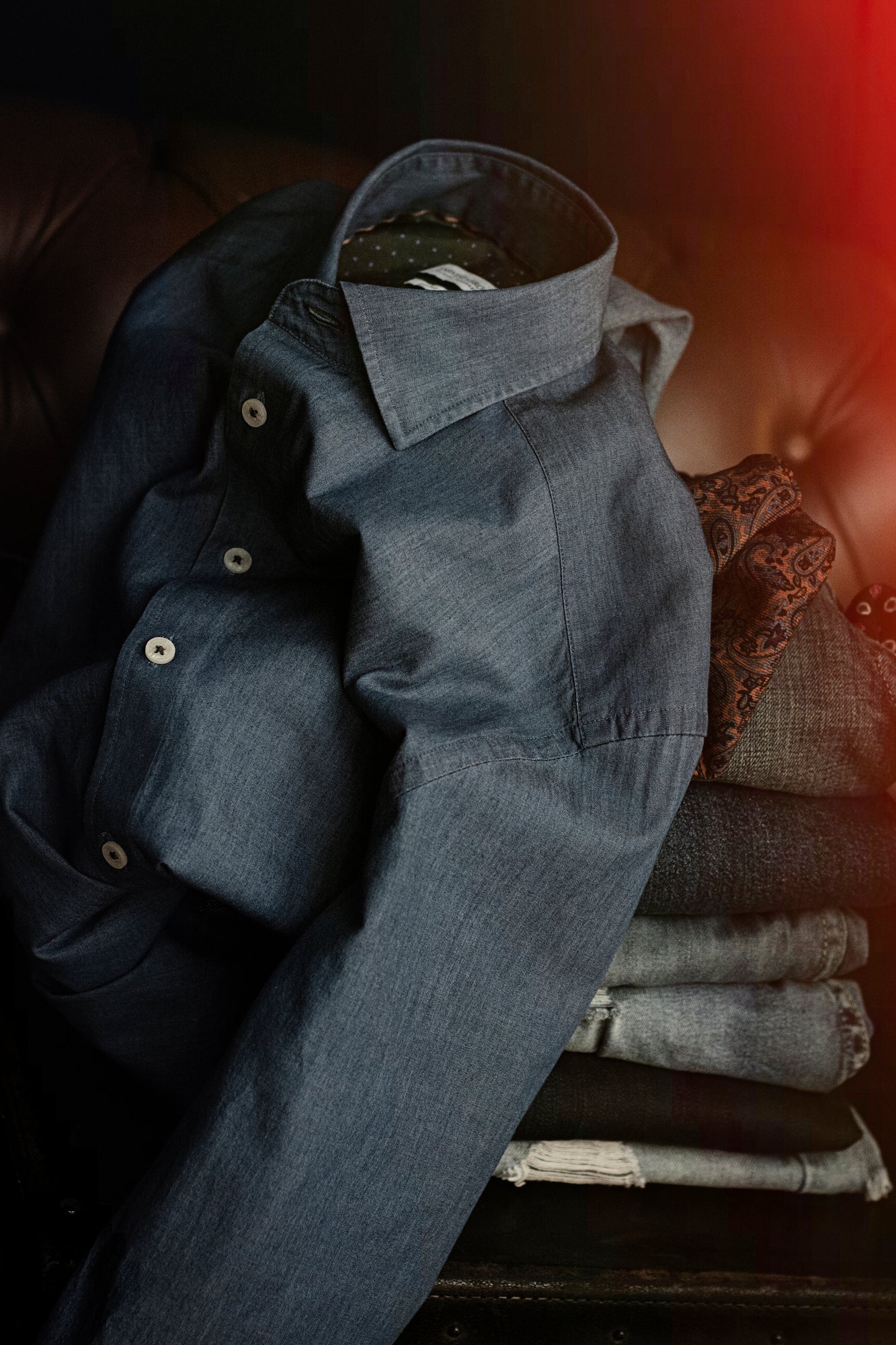 JH&F Indigo Bow 130 Slim Fit Indigo