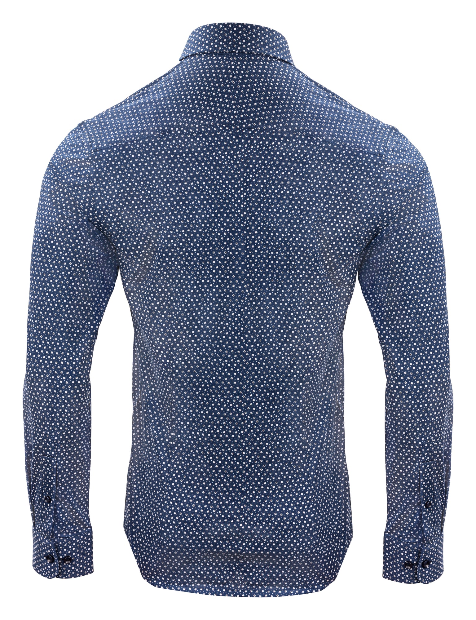 IB131 Pique Knit Regular Navy Print