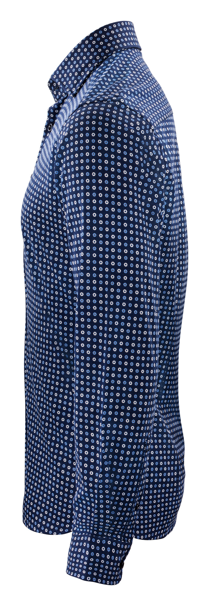 IB131 Pique Knit Regular Blue Print