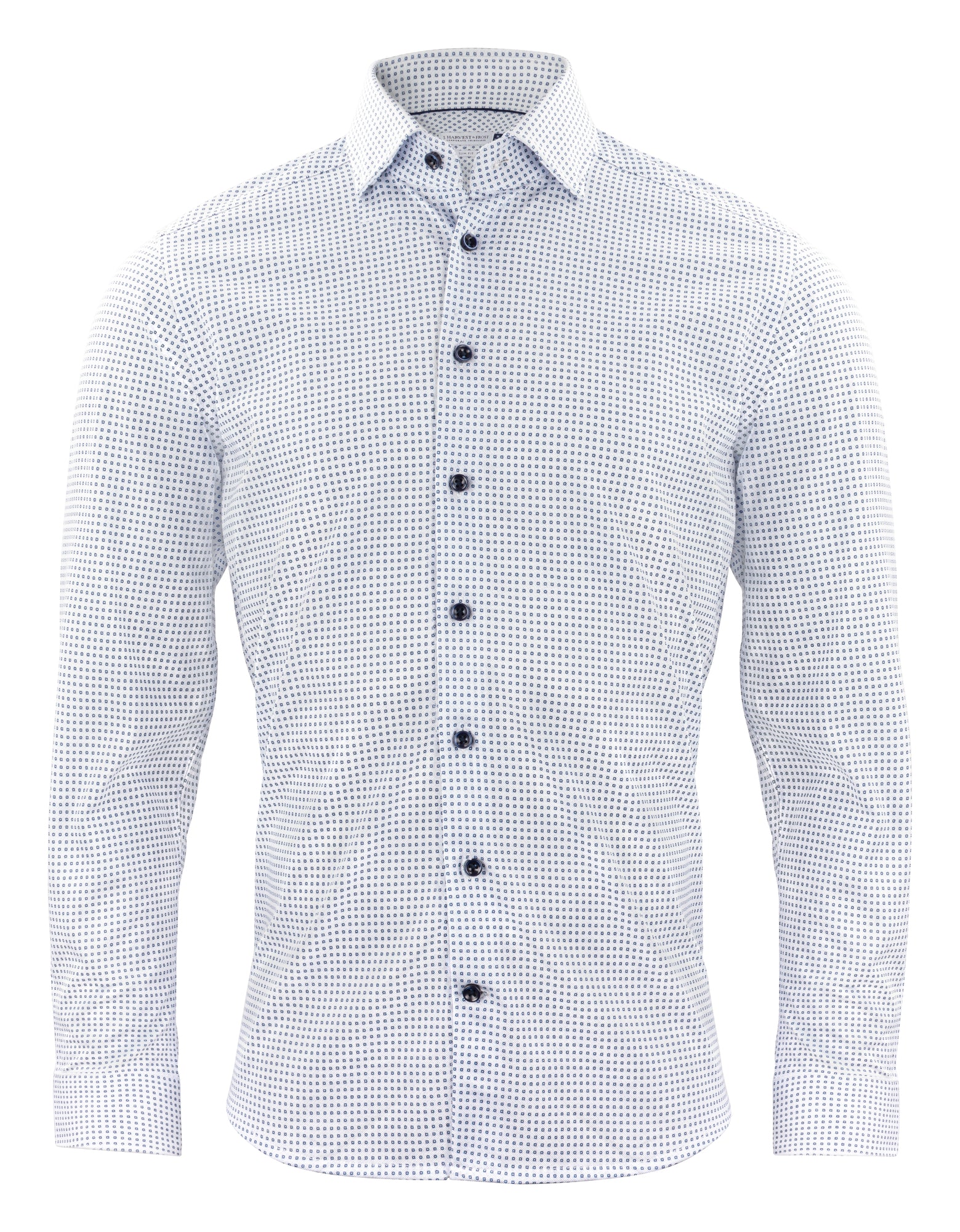 IB131 Pique Knit Slim Sky Blue Print