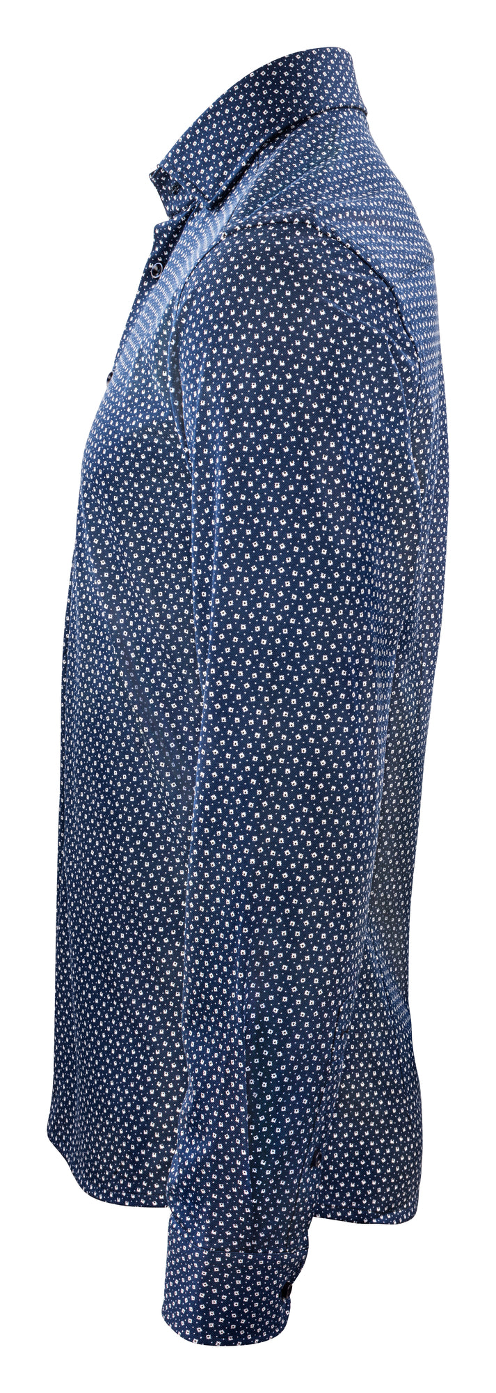 IB131 Pique Knit Slim Navy Print