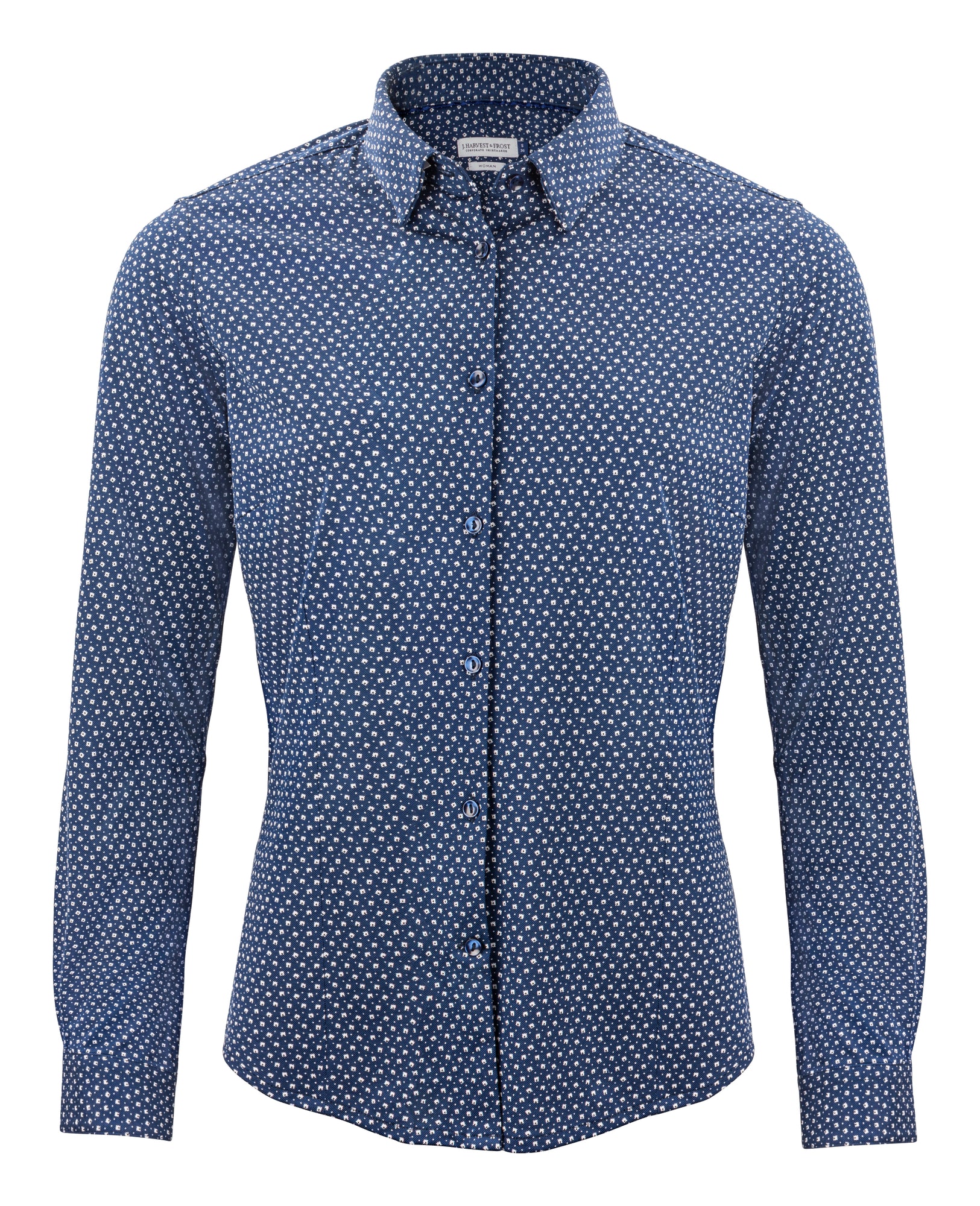 IB131 Pique Knit Woman Navy Print