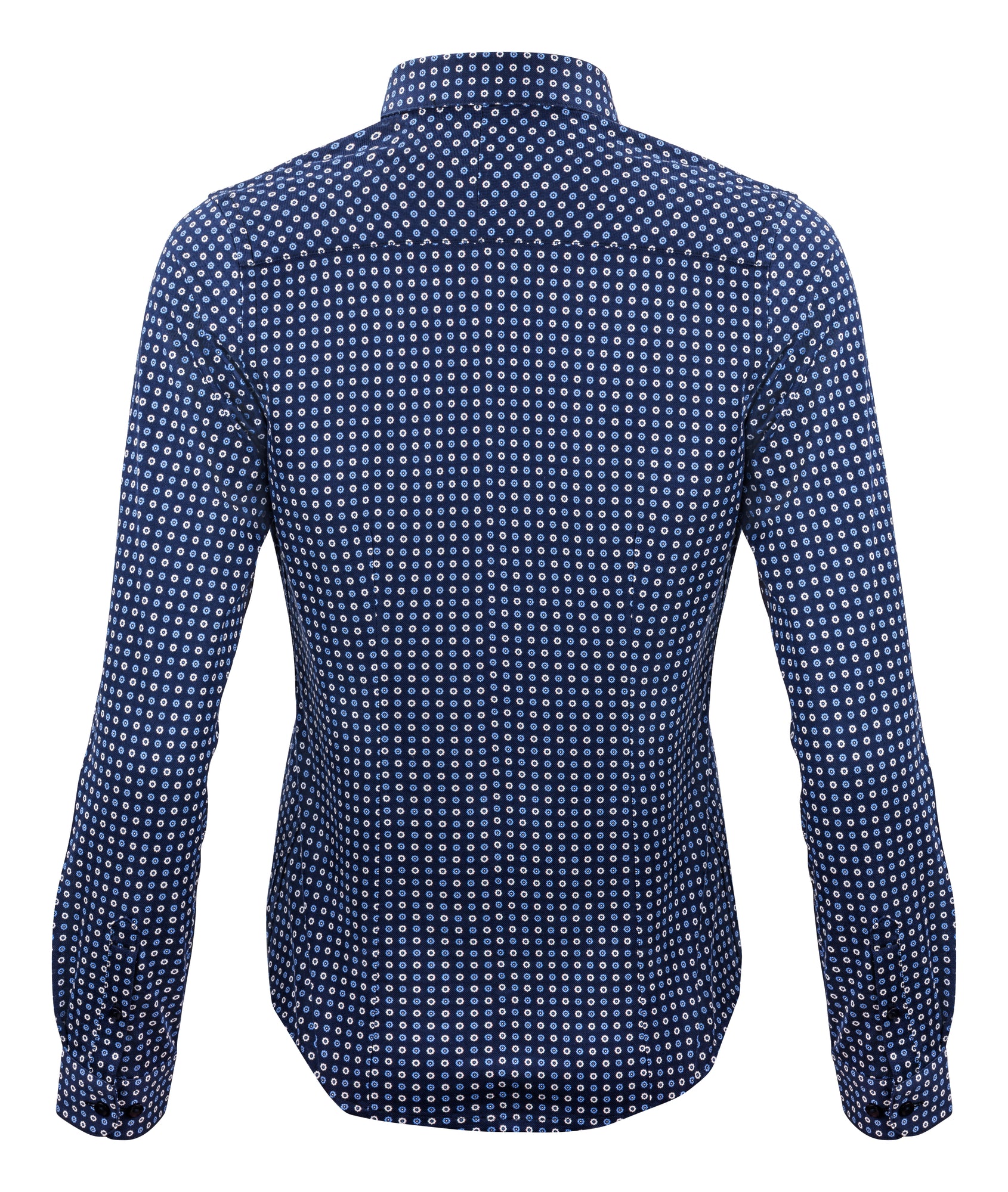 IB131 Pique Knit Woman Blue Print