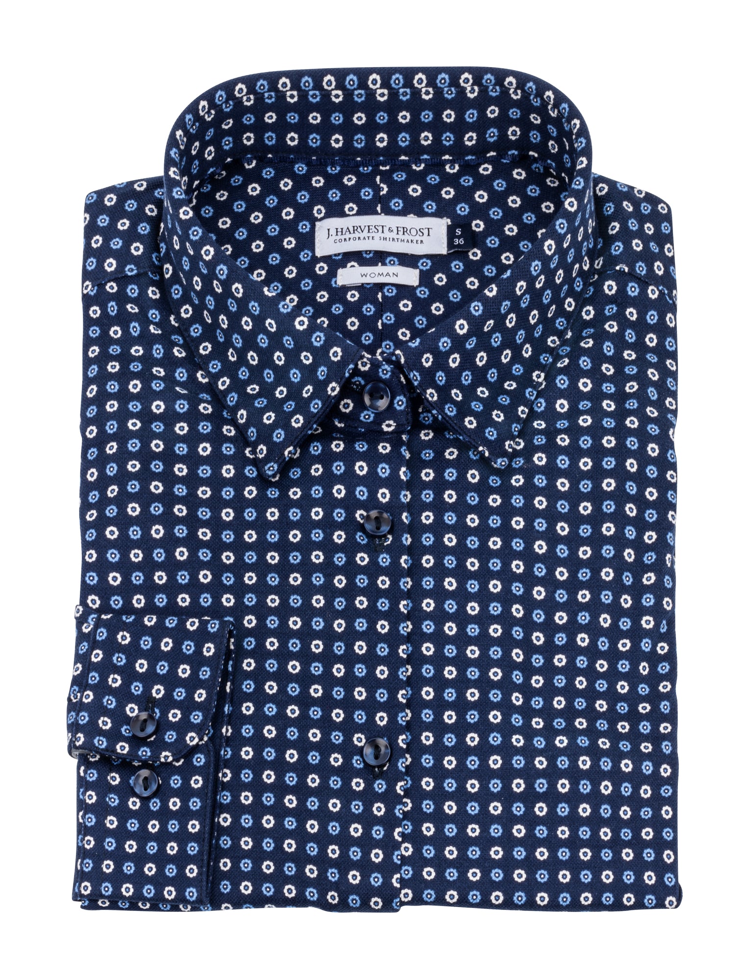 IB131 Pique Knit Woman Blue Print