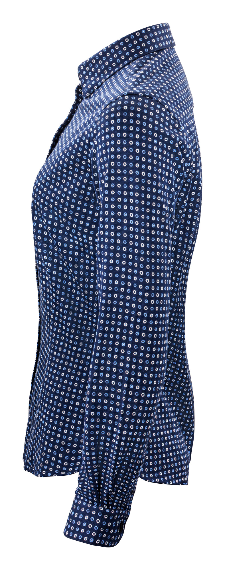 IB131 Pique Knit Woman Blue Print