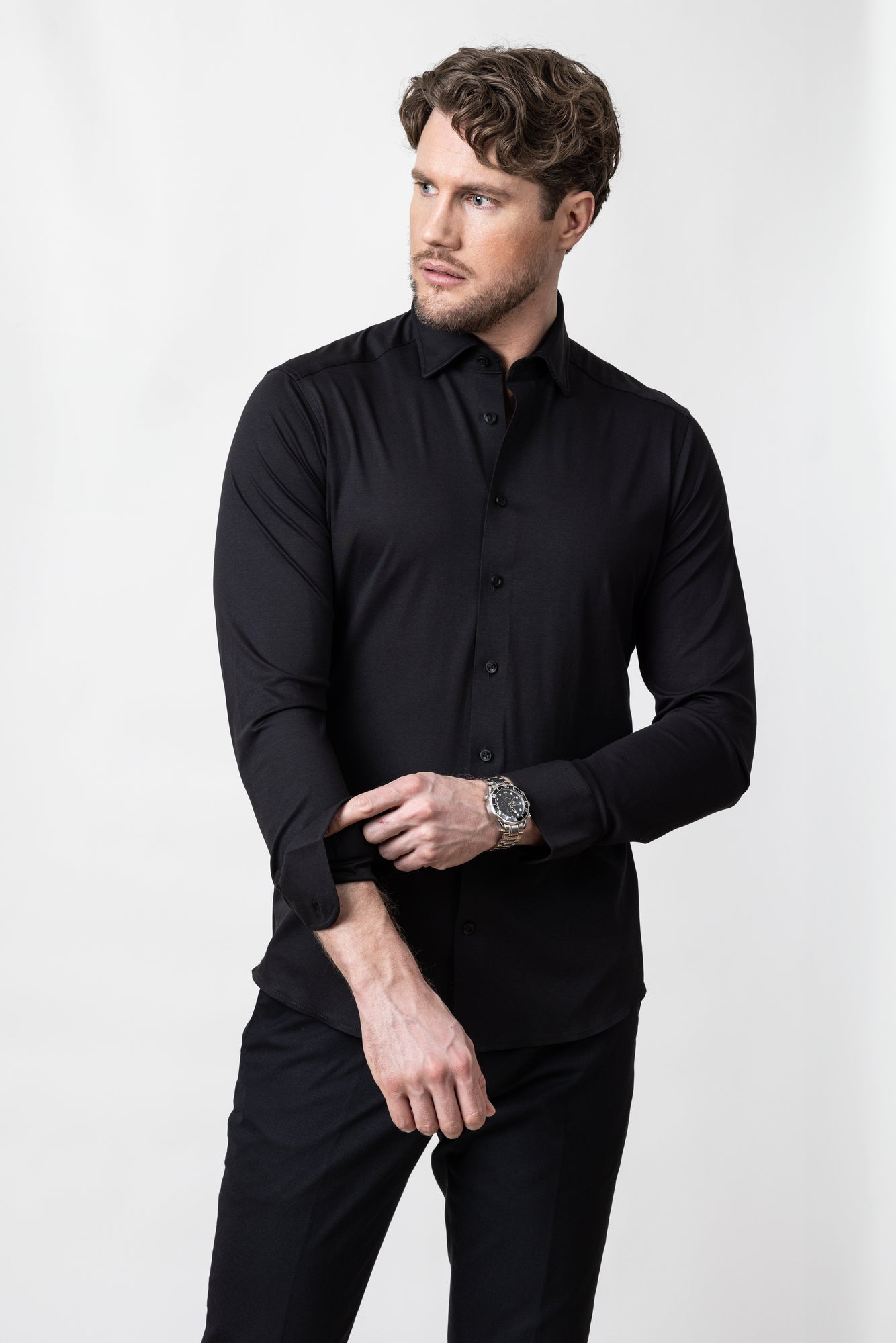 IB132 Interlock Knit Regular Black